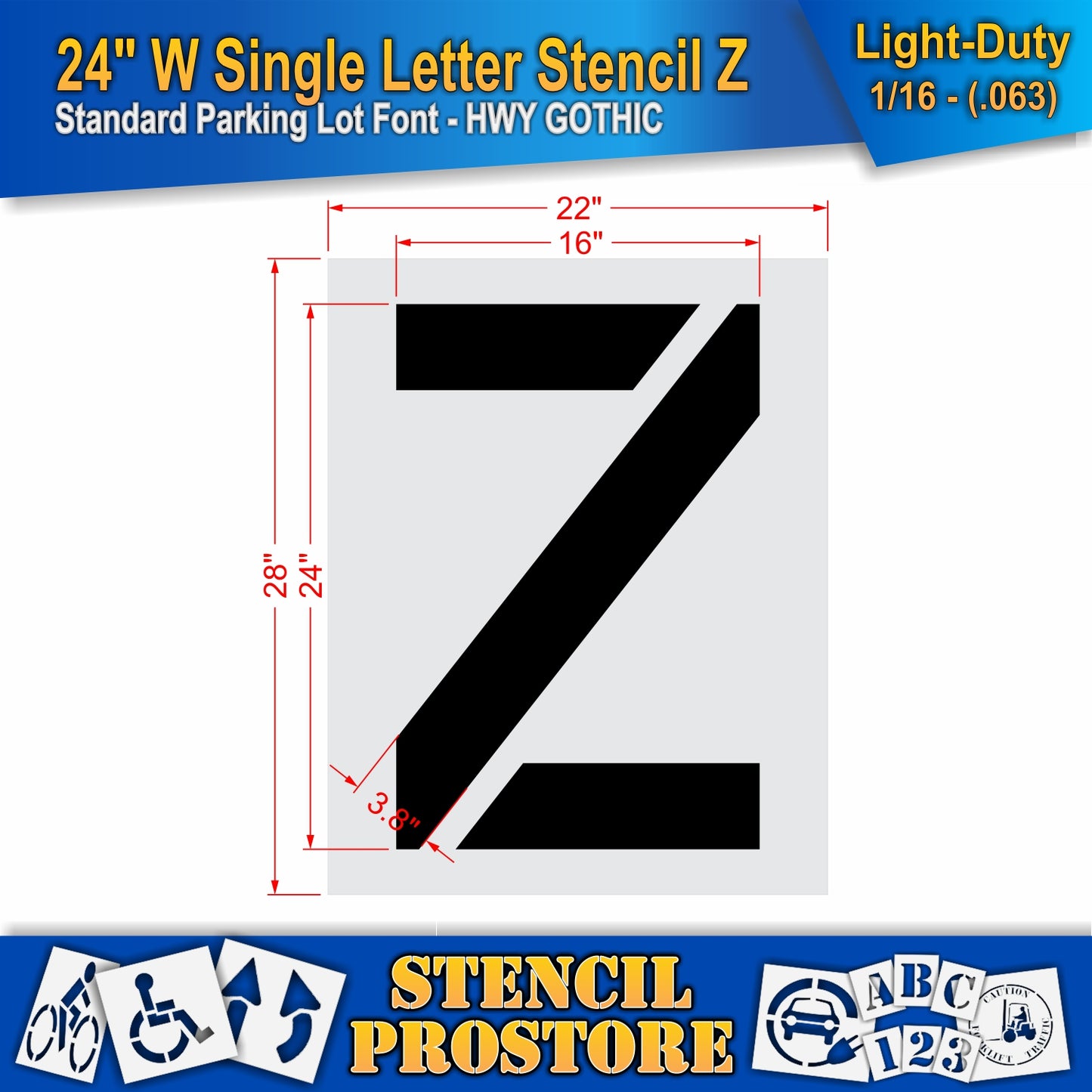 24" Wide Alphabet Kit Stencil