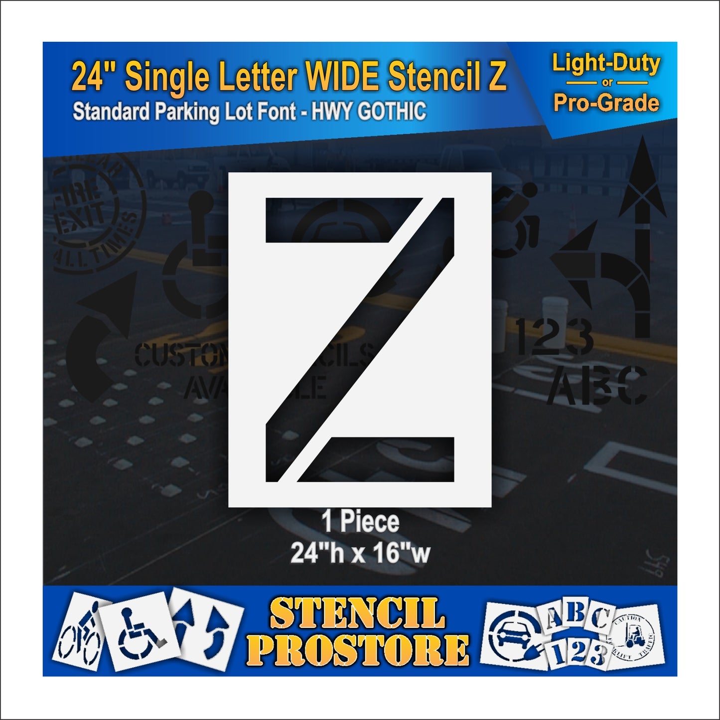 24" Wide Alphabet Kit Stencil