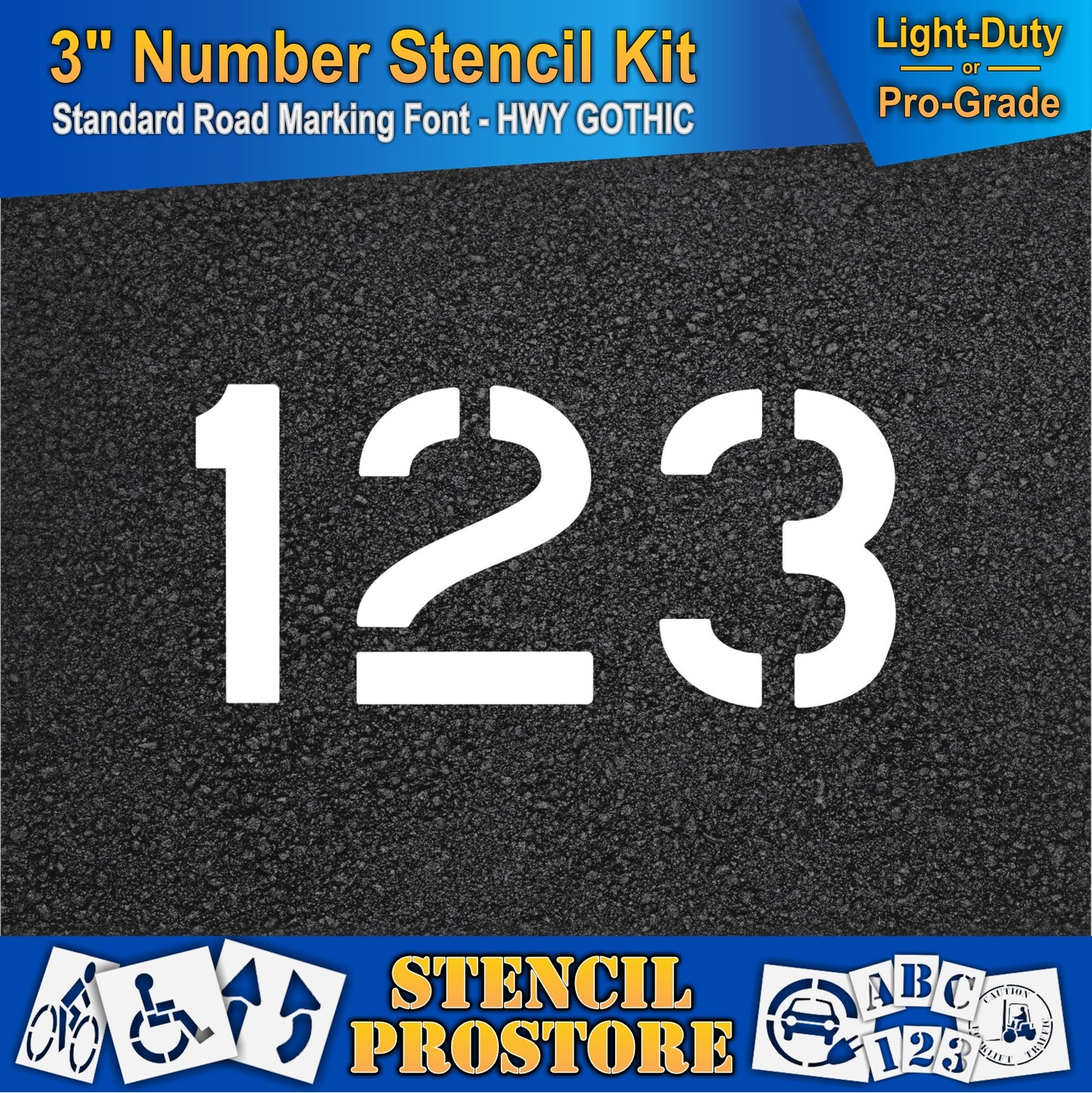 3" Number Kit Stencil