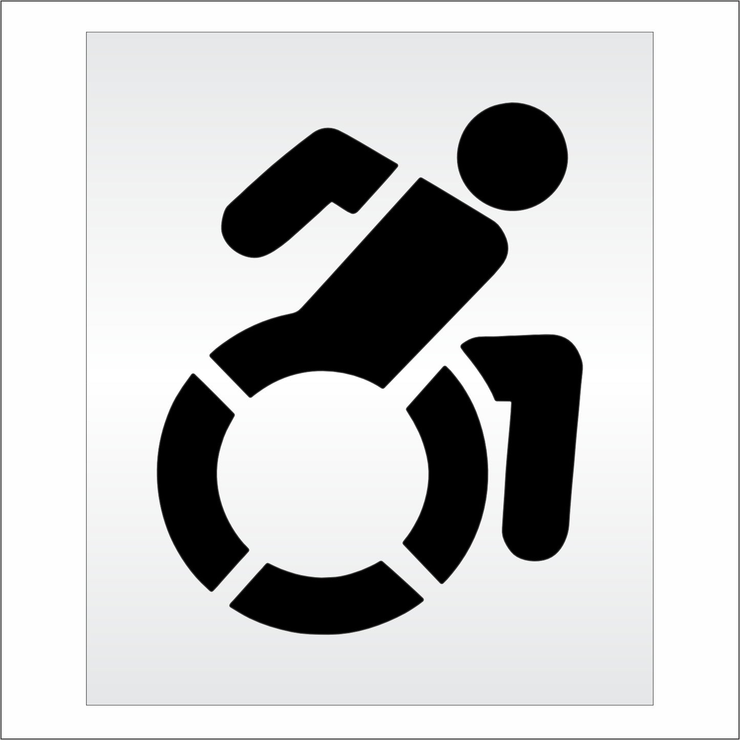30 Inch NYSDOT Accessible Icon Pavement Stencil – ADA-Compliant Stencil for Parking Lots