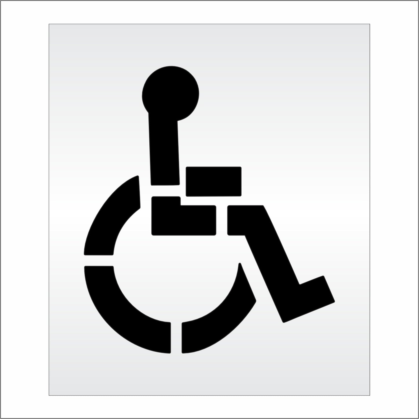 34 Inch Handicap Pavement Stencil – ADA-Compliant Stencil for Parking Lots