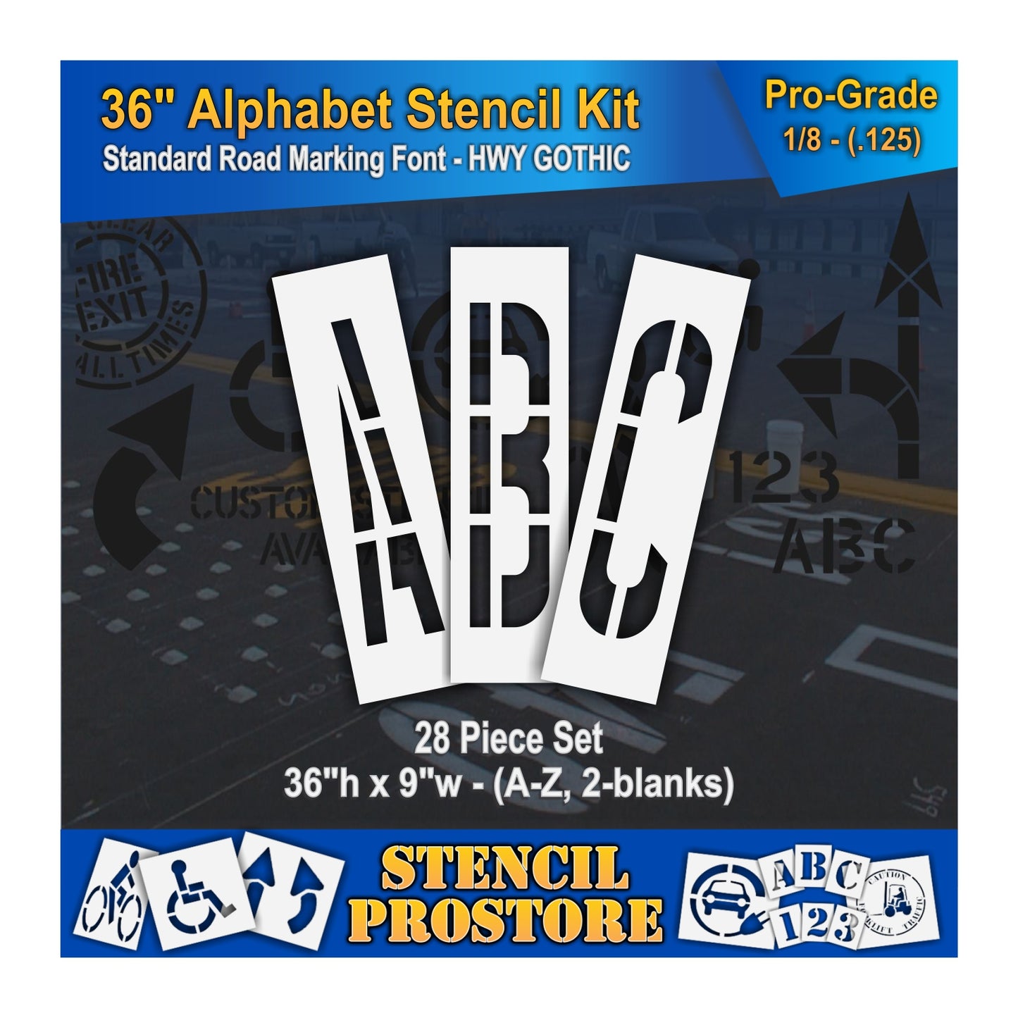 36" Alphabet Kit Stencil