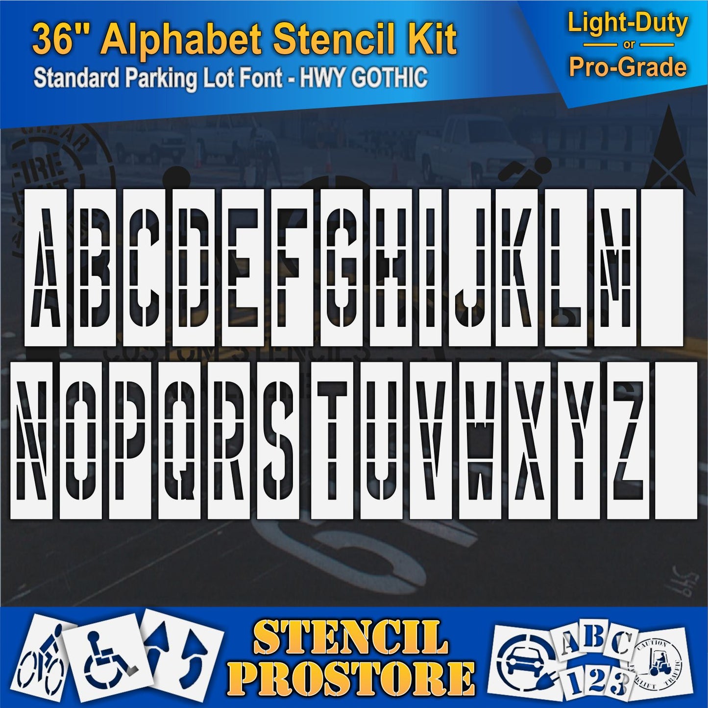 36" Alphabet Kit Stencil