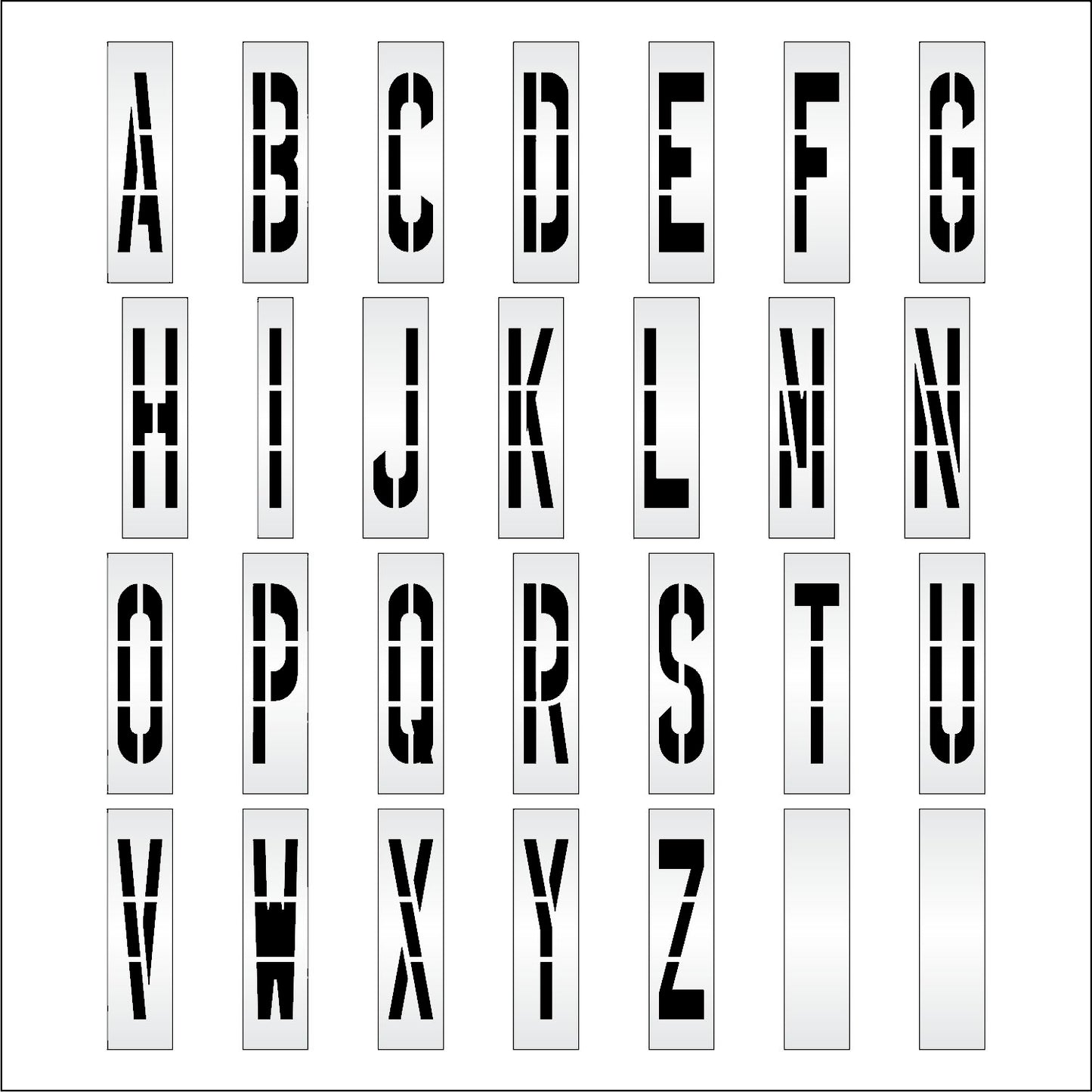 36" Alphabet Kit Stencil