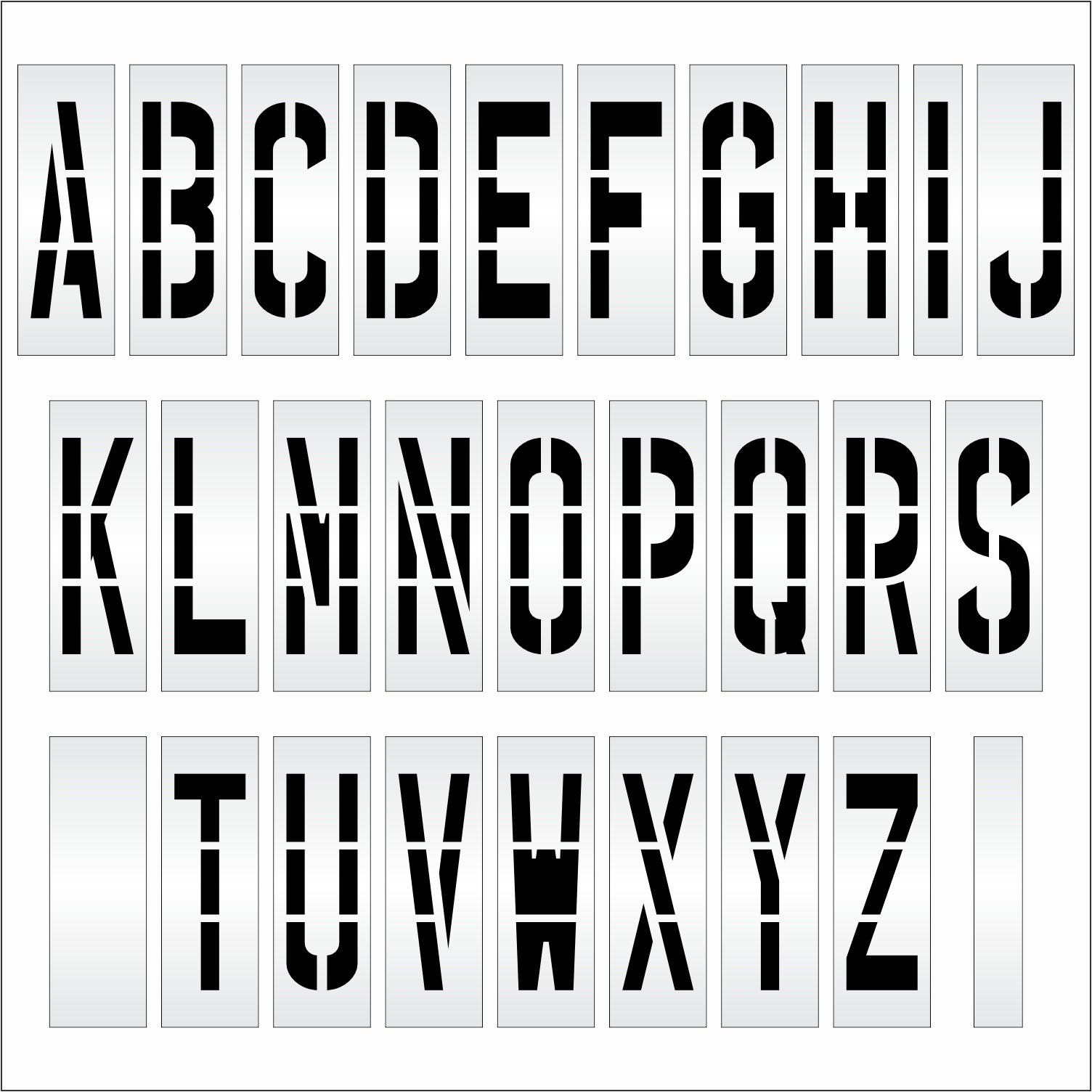 graphic image of 36" alphabet kit full set A-Z with blank and filler