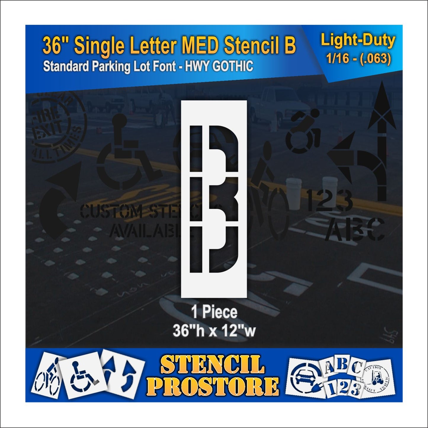 36" Medium Alphabet Kit Stencil