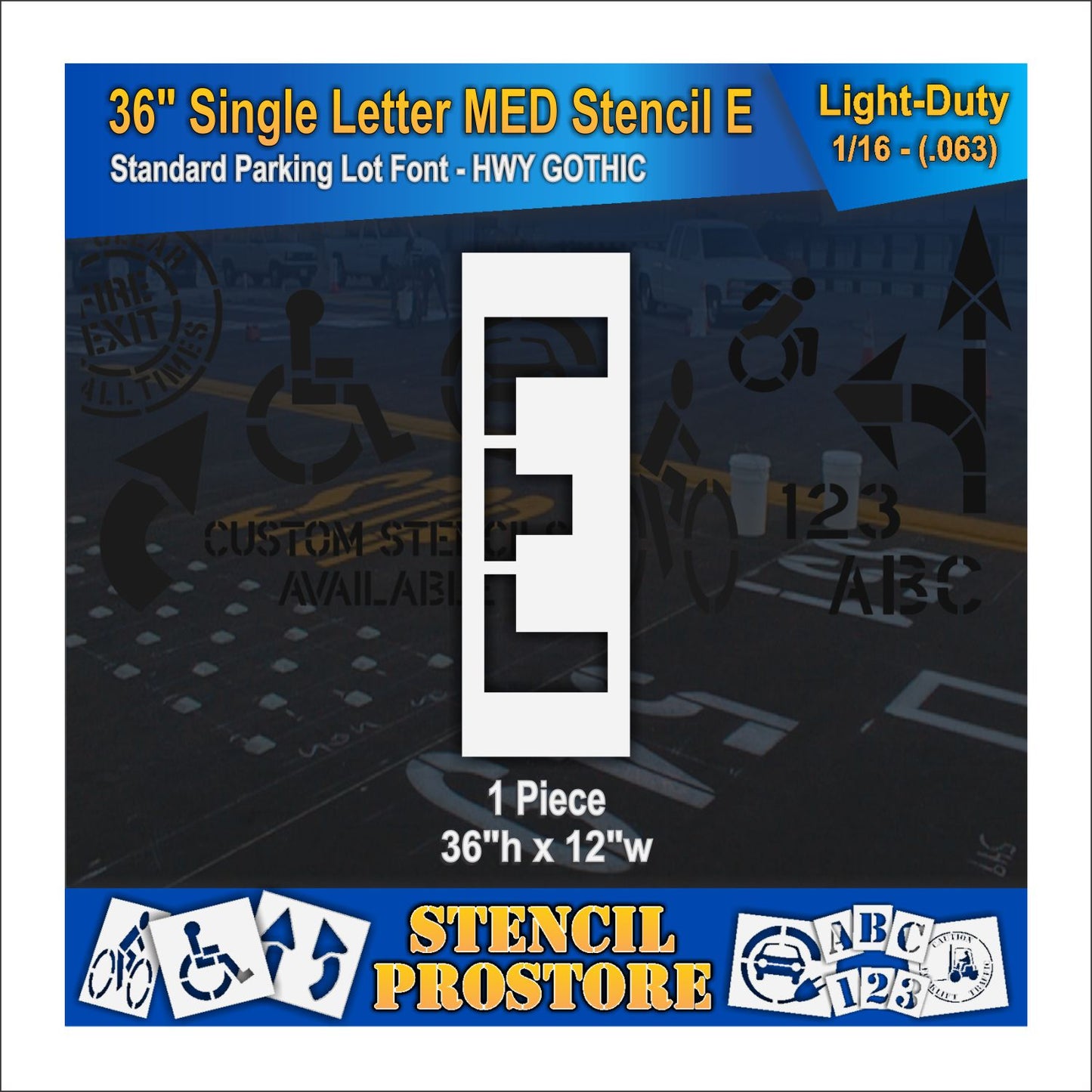 36" Medium Alphabet Kit Stencil