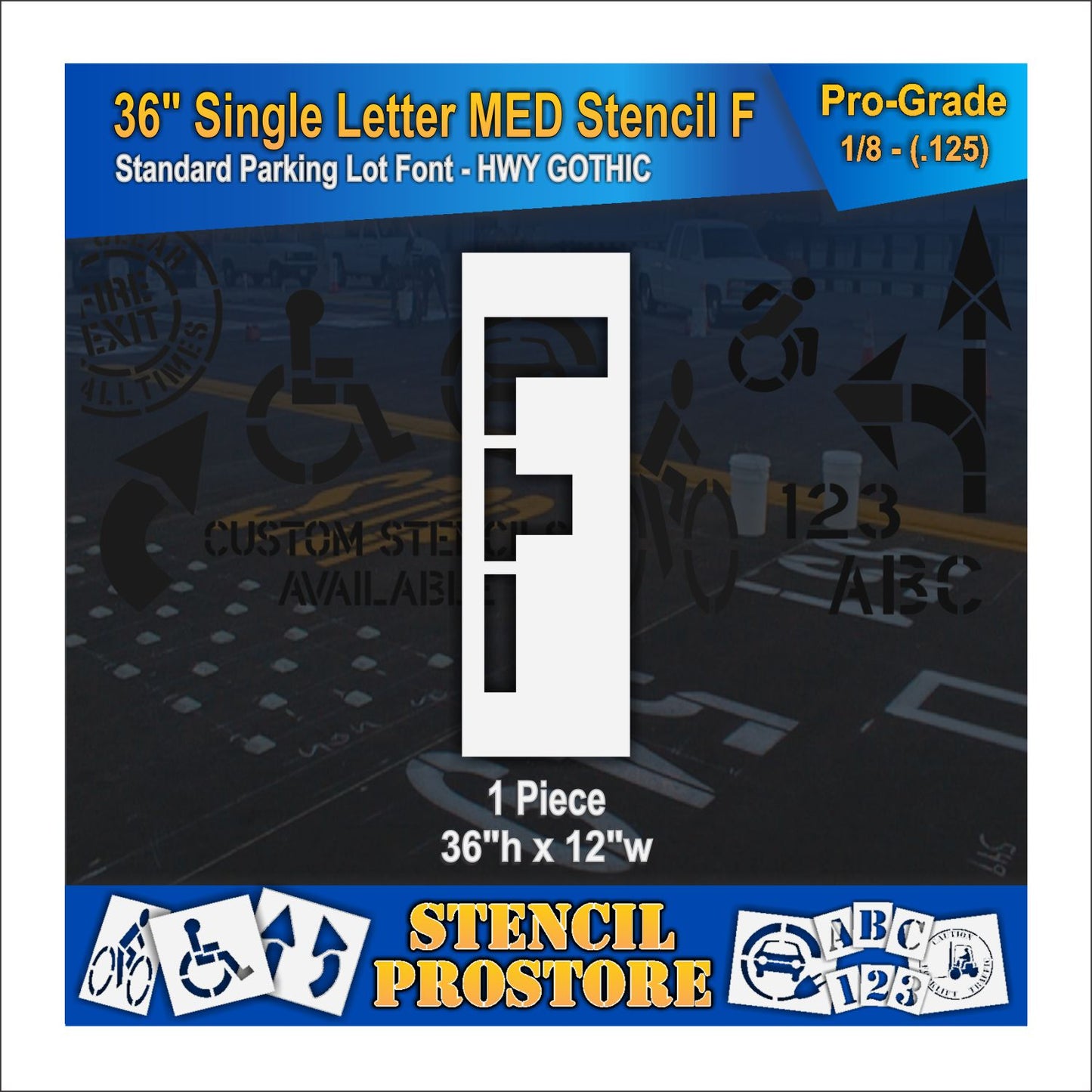 36" Medium Alphabet Kit Stencil