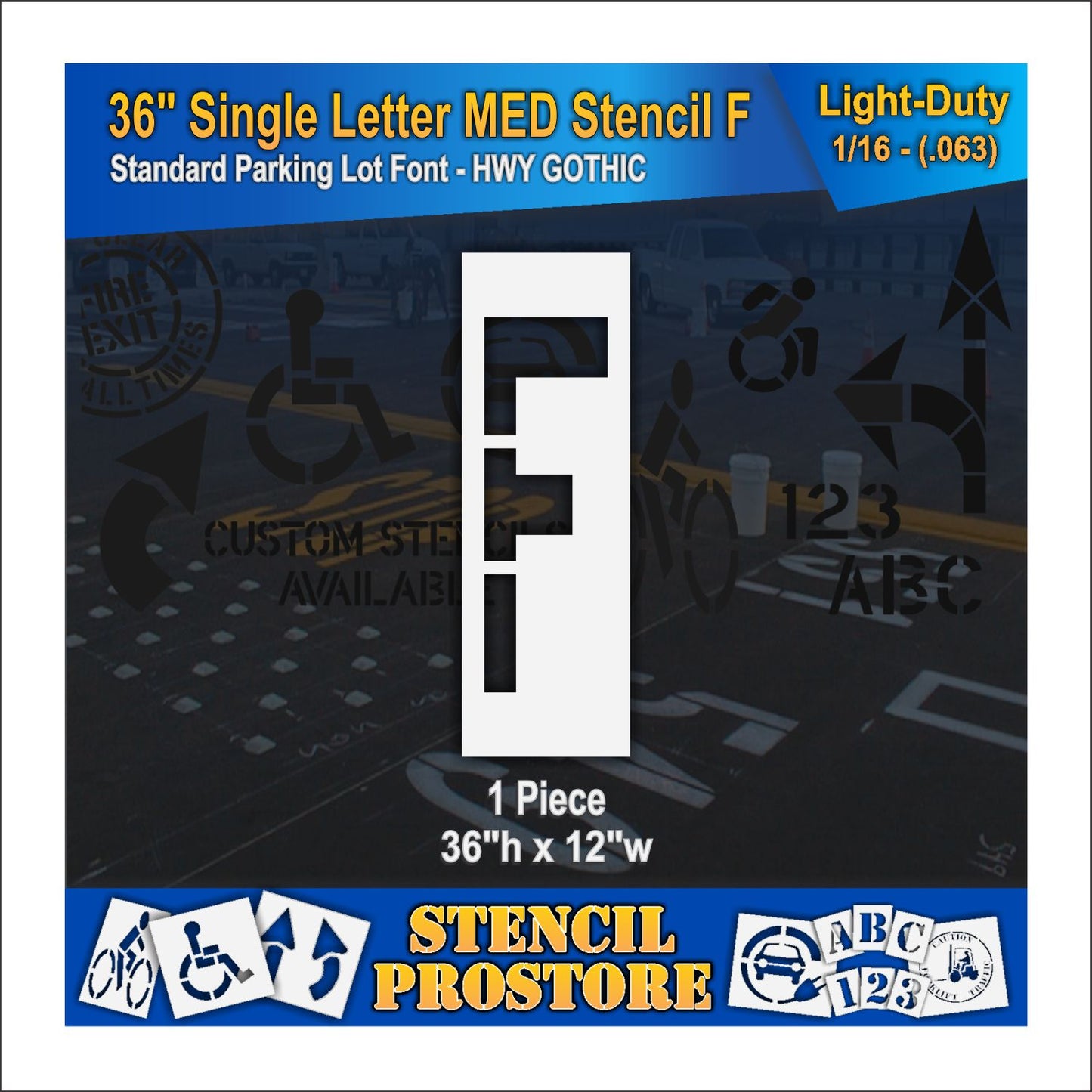 36" Medium Alphabet Kit Stencil