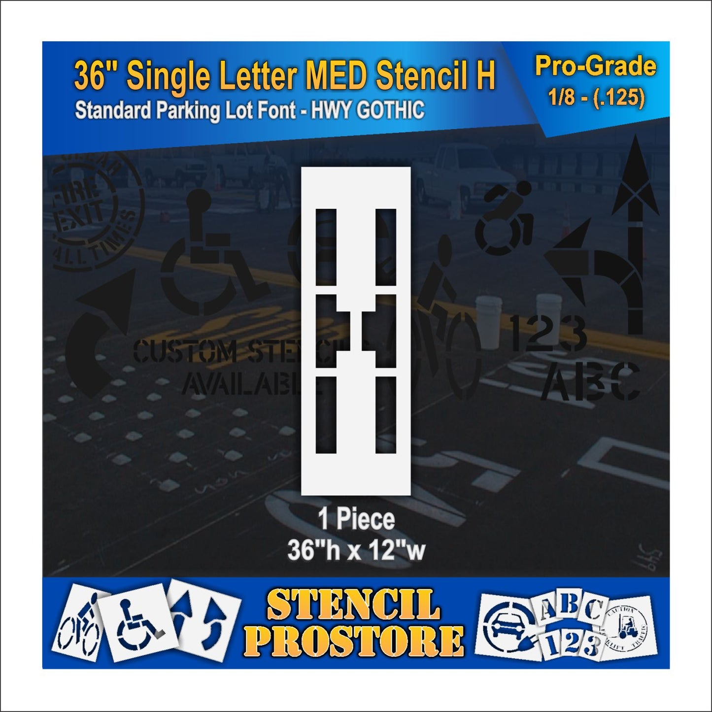 36" Medium Alphabet Kit Stencil