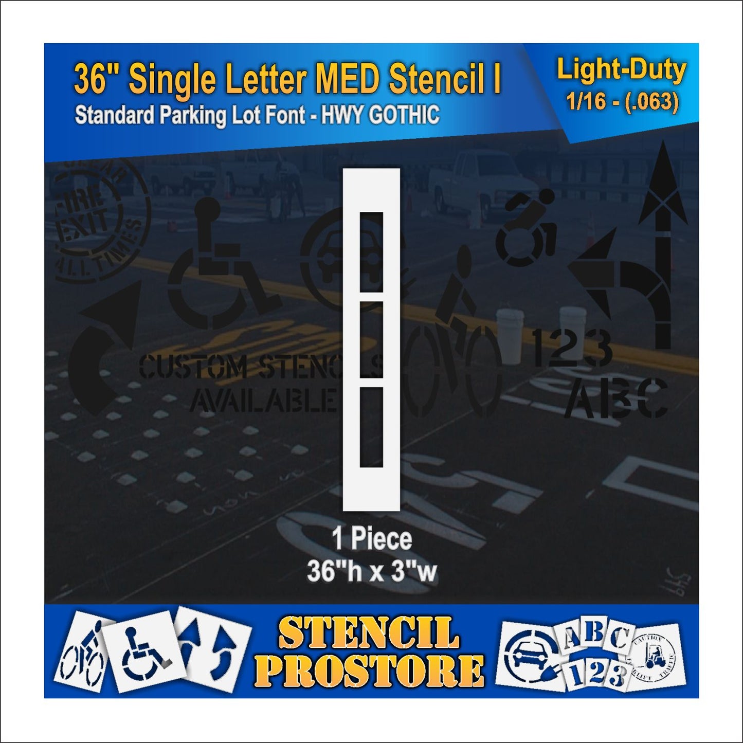 36" Medium Alphabet Kit Stencil