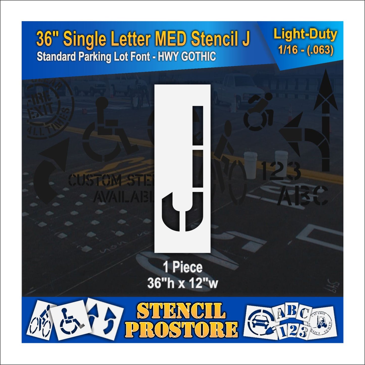 36" Medium Alphabet Kit Stencil