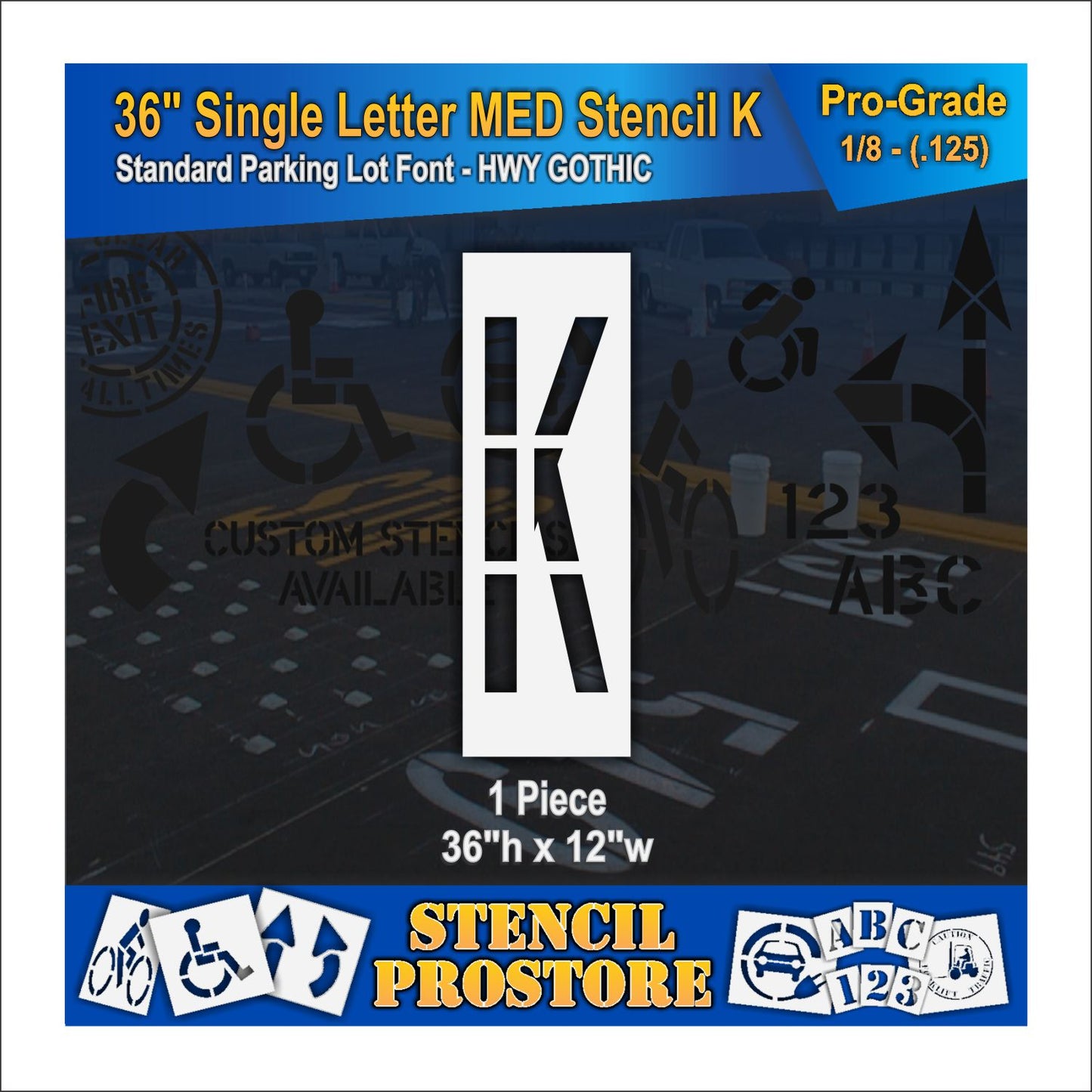 36" Medium Alphabet Kit Stencil