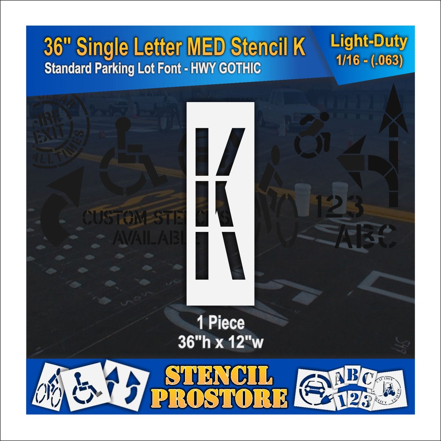 36" Medium Alphabet Kit Stencil