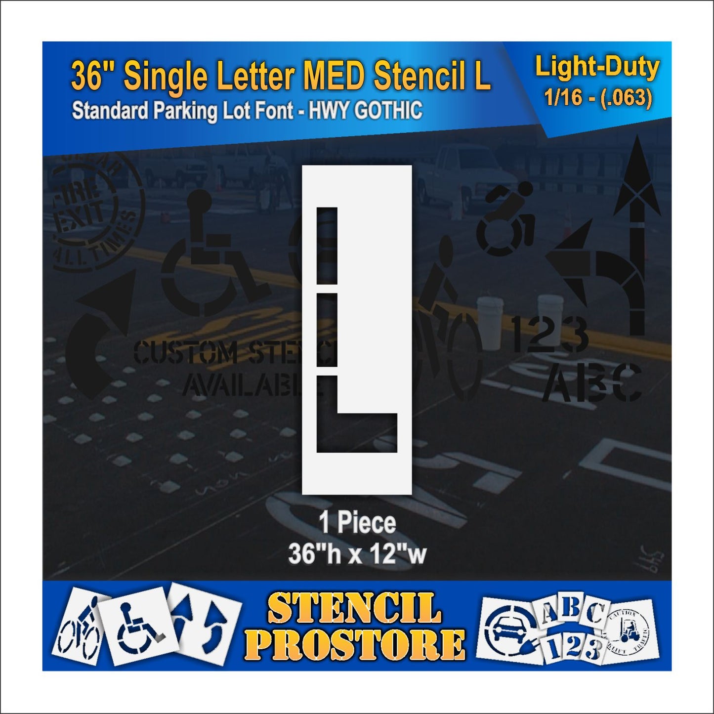 36" Medium Alphabet Kit Stencil