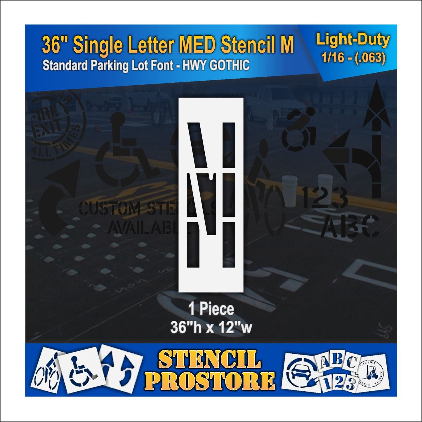 36" Medium Alphabet Kit Stencil