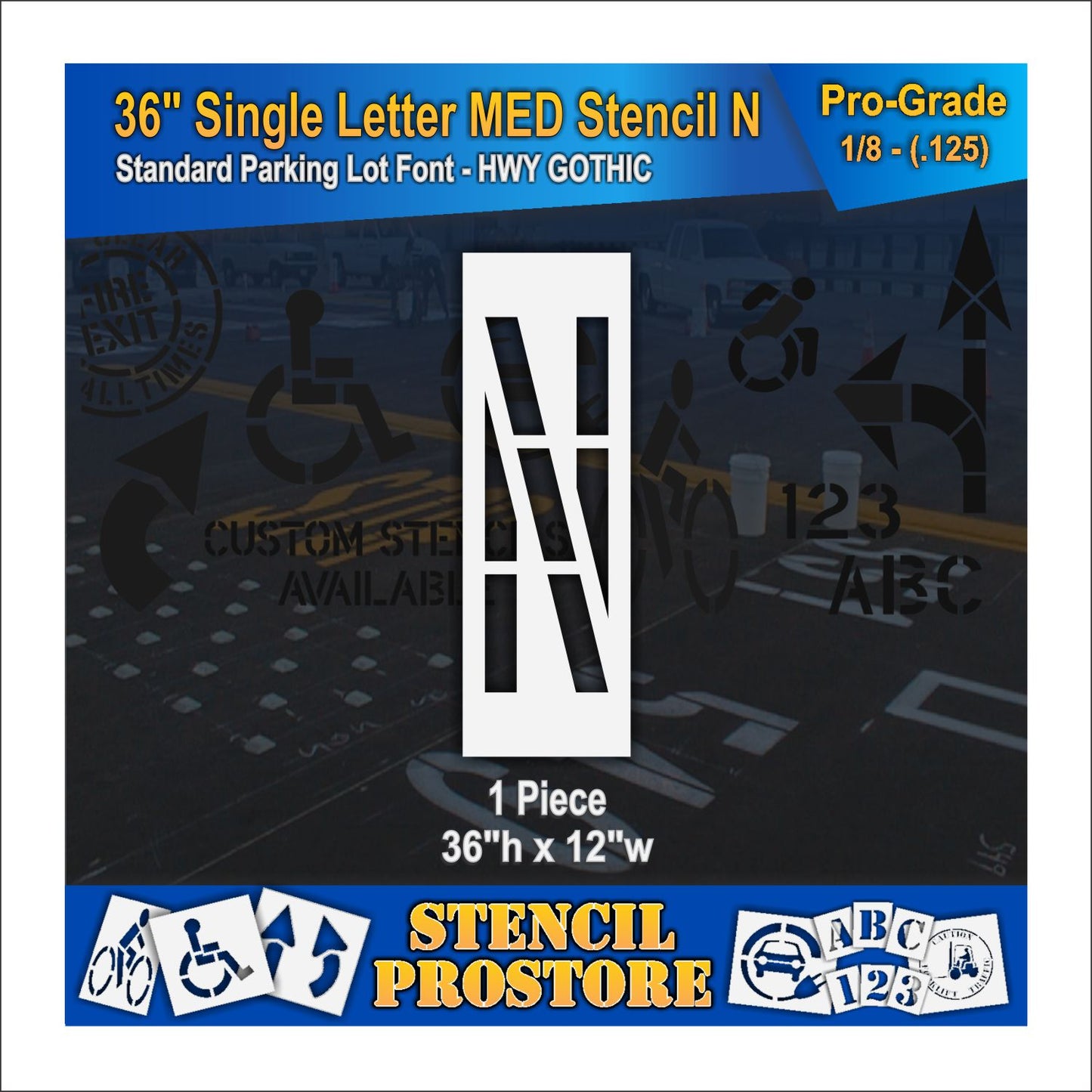 36" Medium Alphabet Kit Stencil