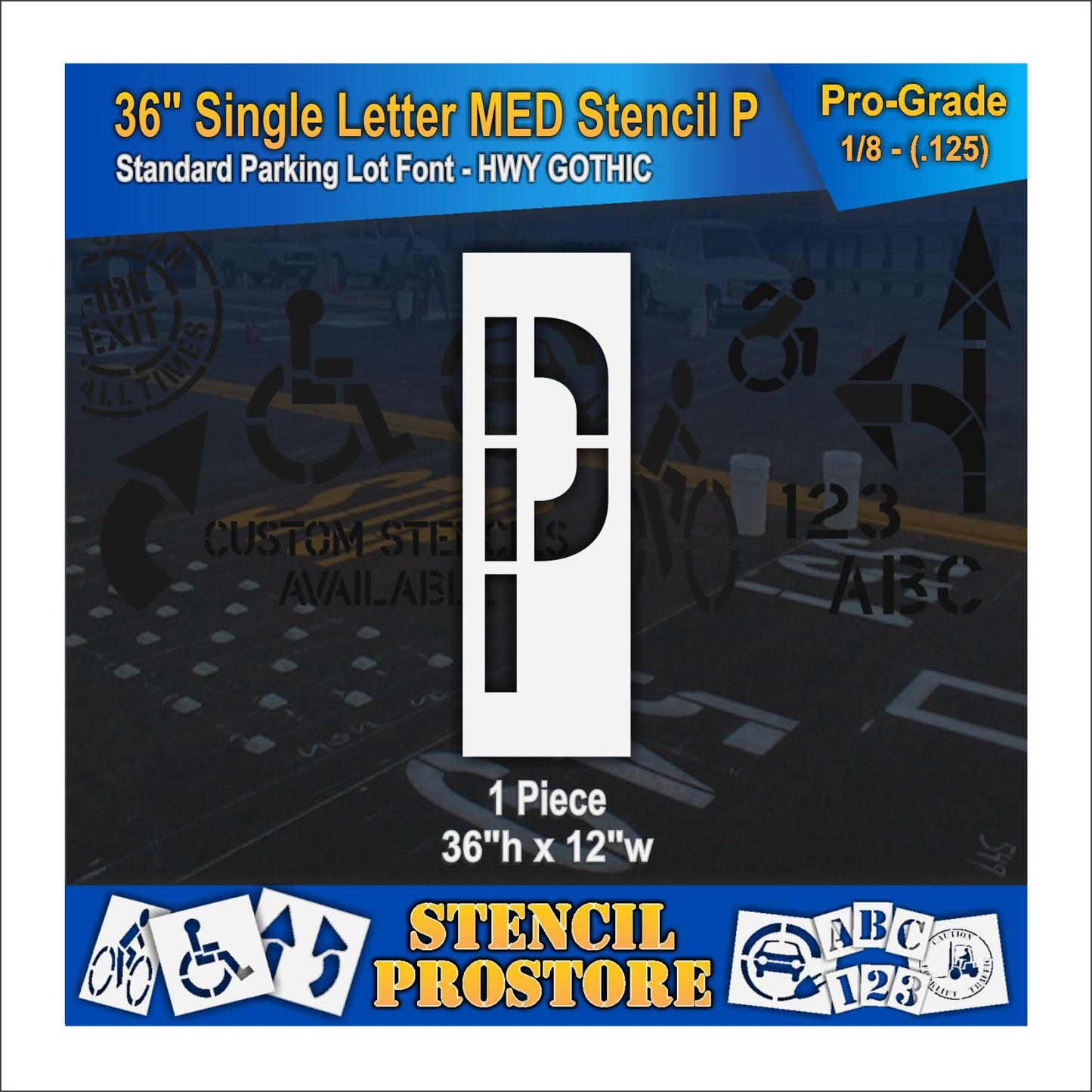 36" Medium Alphabet Kit Stencil