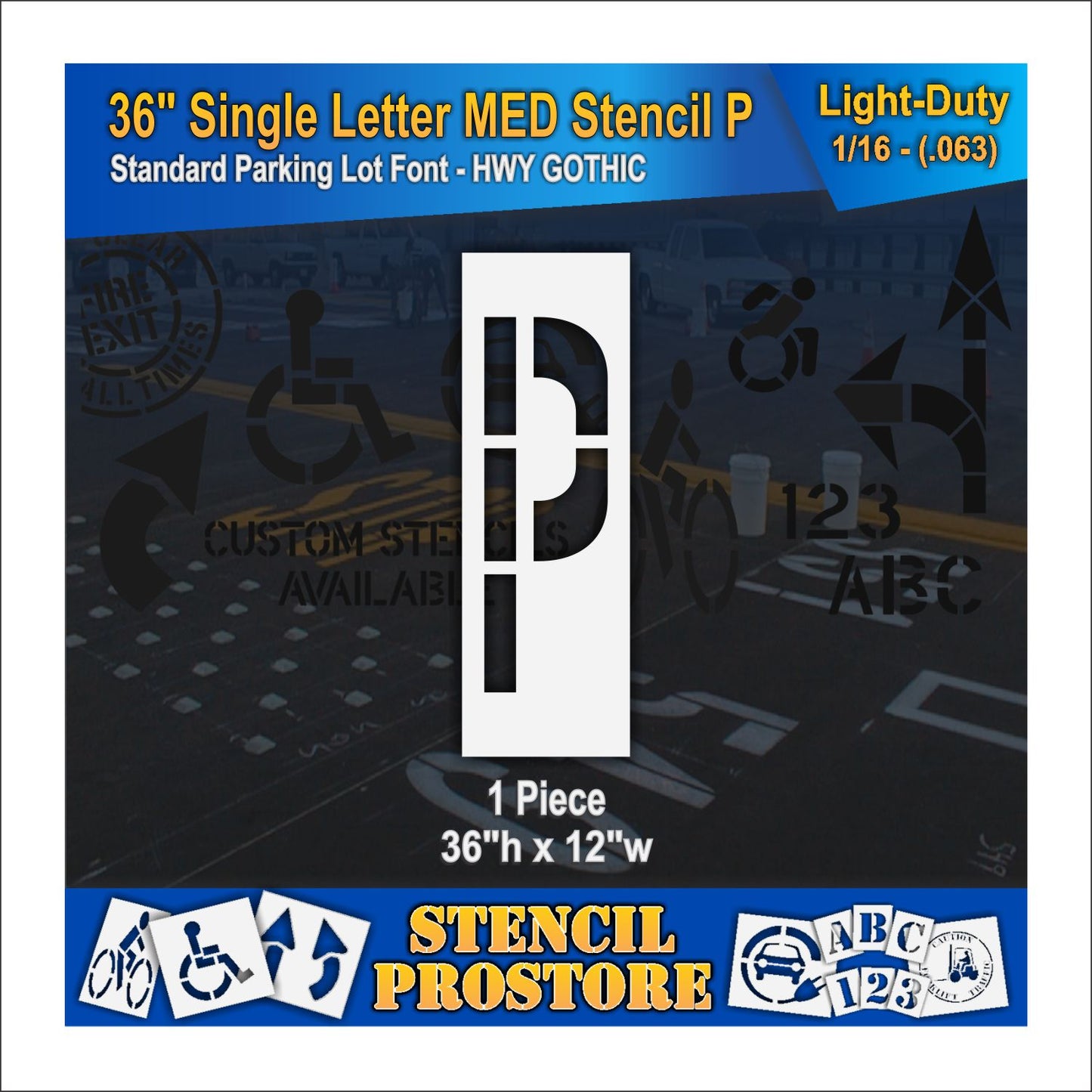 36" Medium Alphabet Kit Stencil