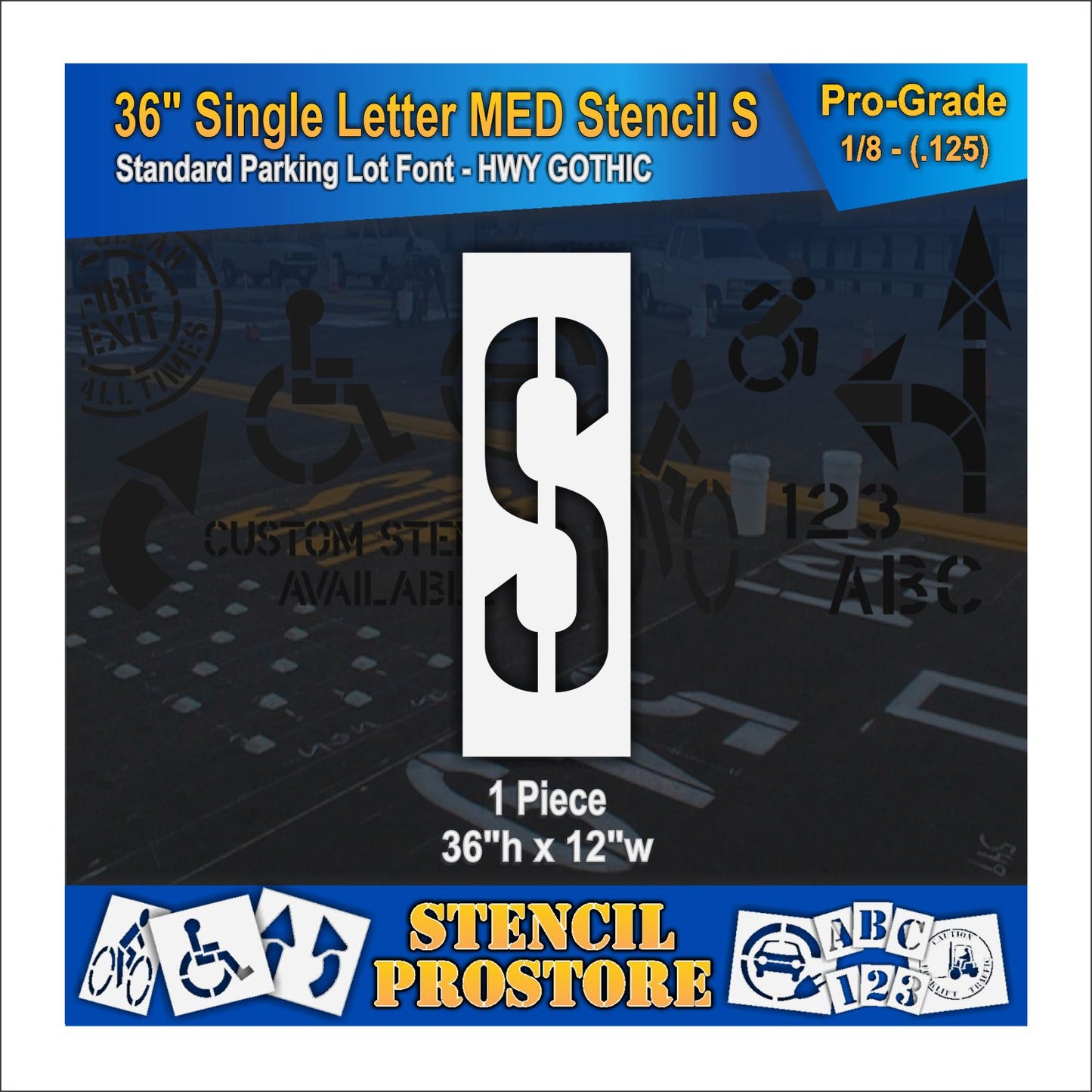 36" Medium Alphabet Kit Stencil