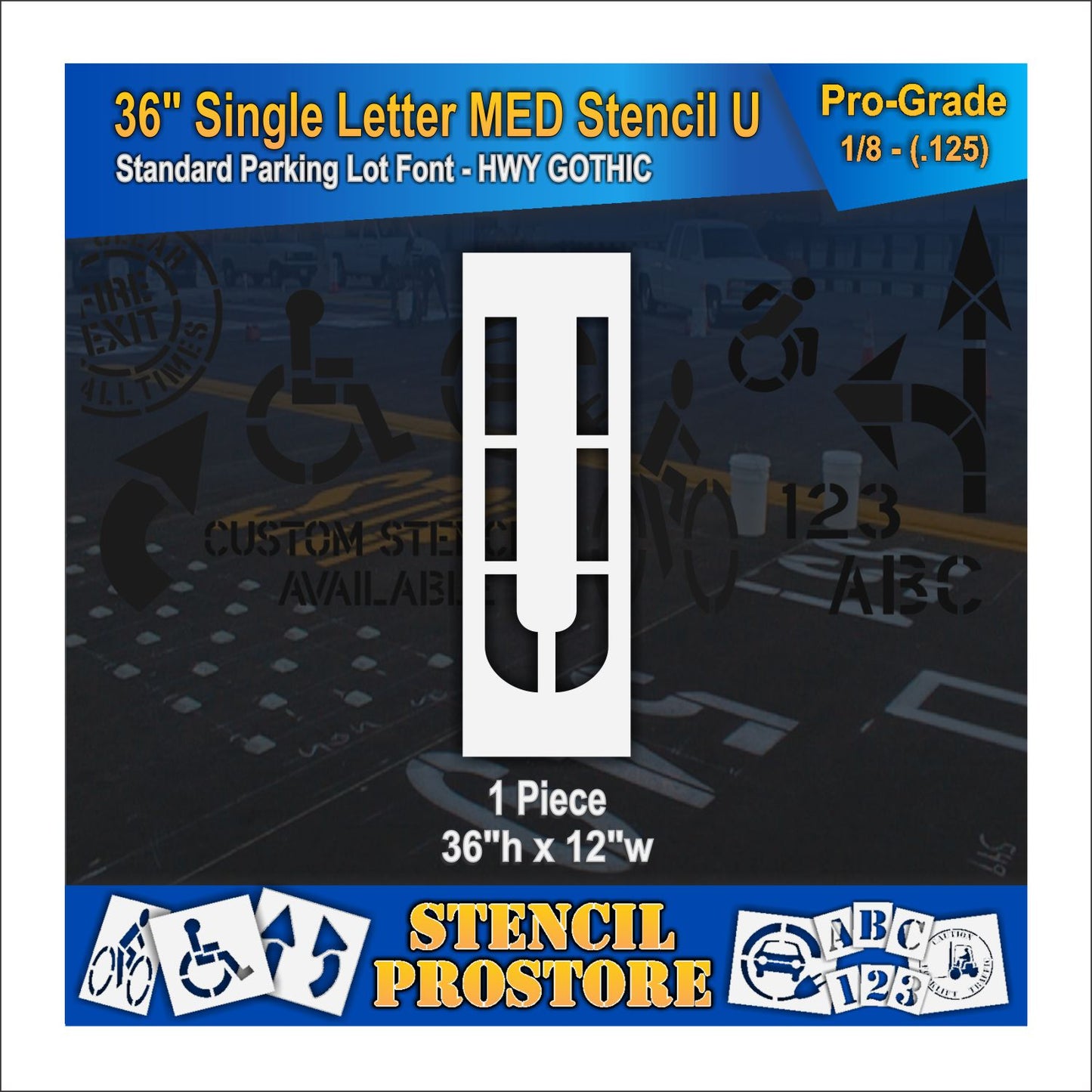 36" Medium Alphabet Kit Stencil