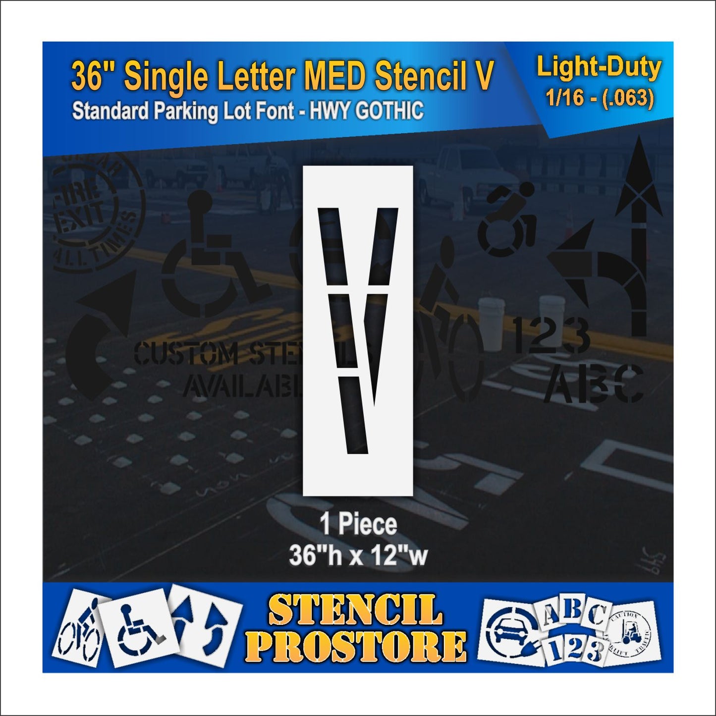 36" Medium Alphabet Kit Stencil