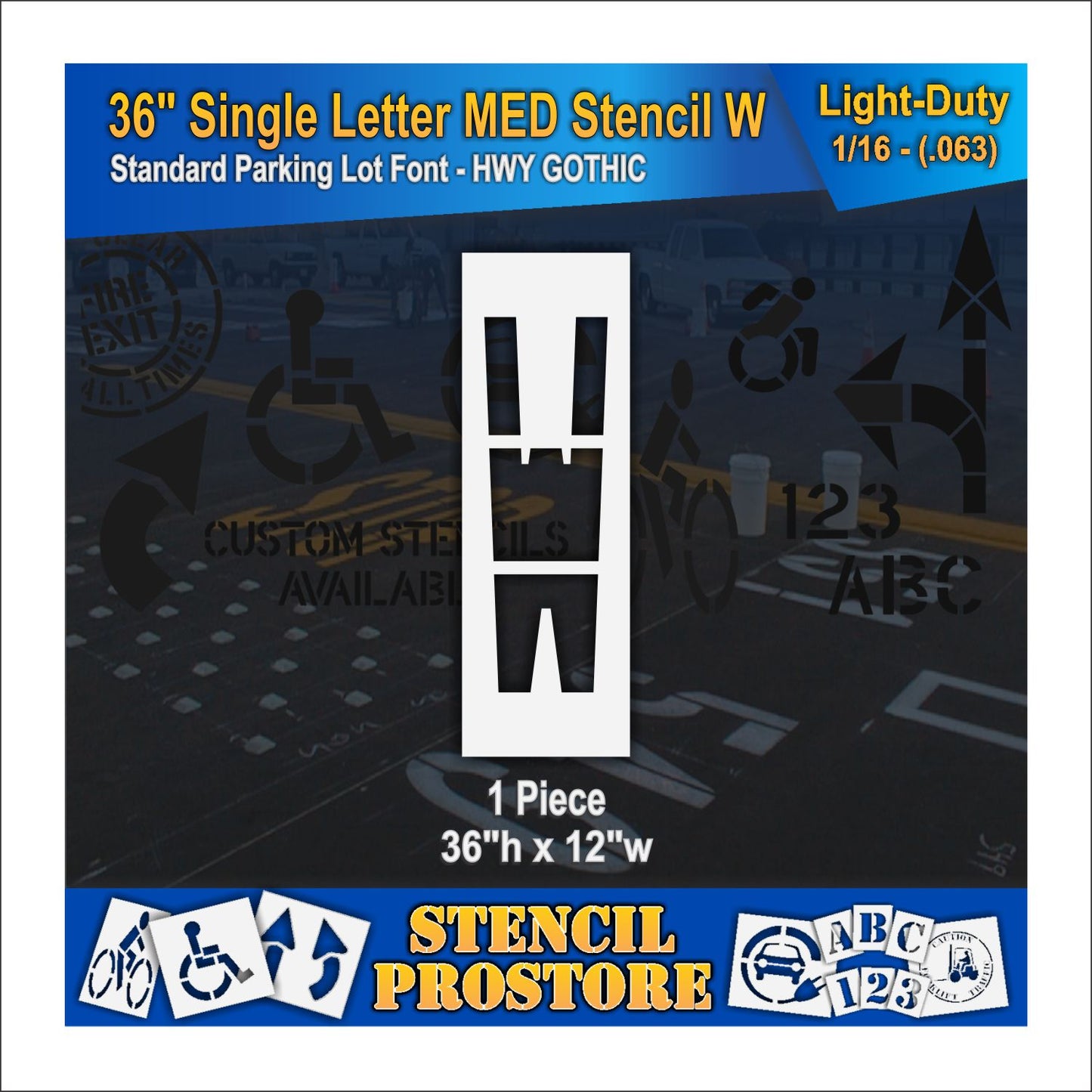 36" Medium Alphabet Kit Stencil