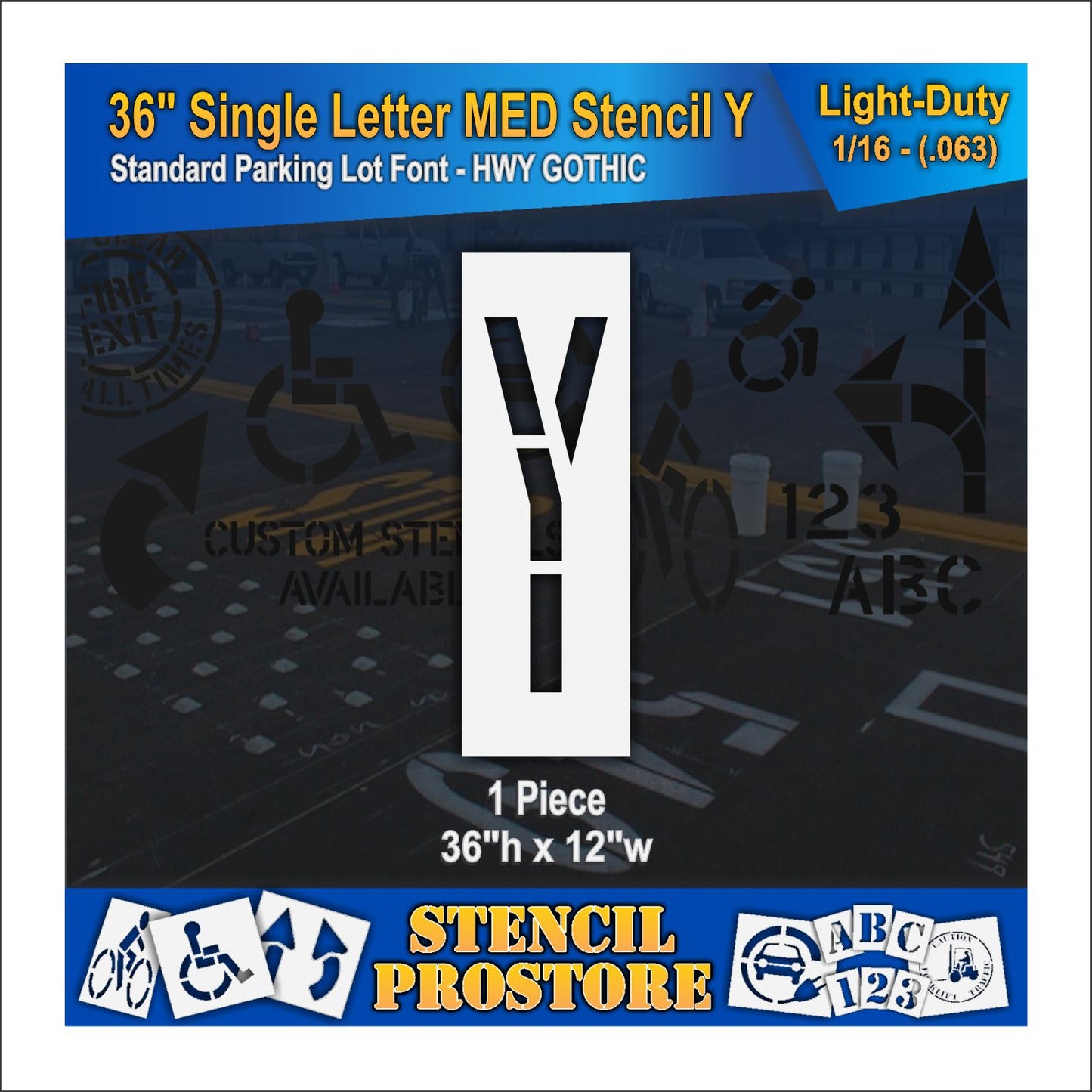 36" Medium Alphabet Kit Stencil