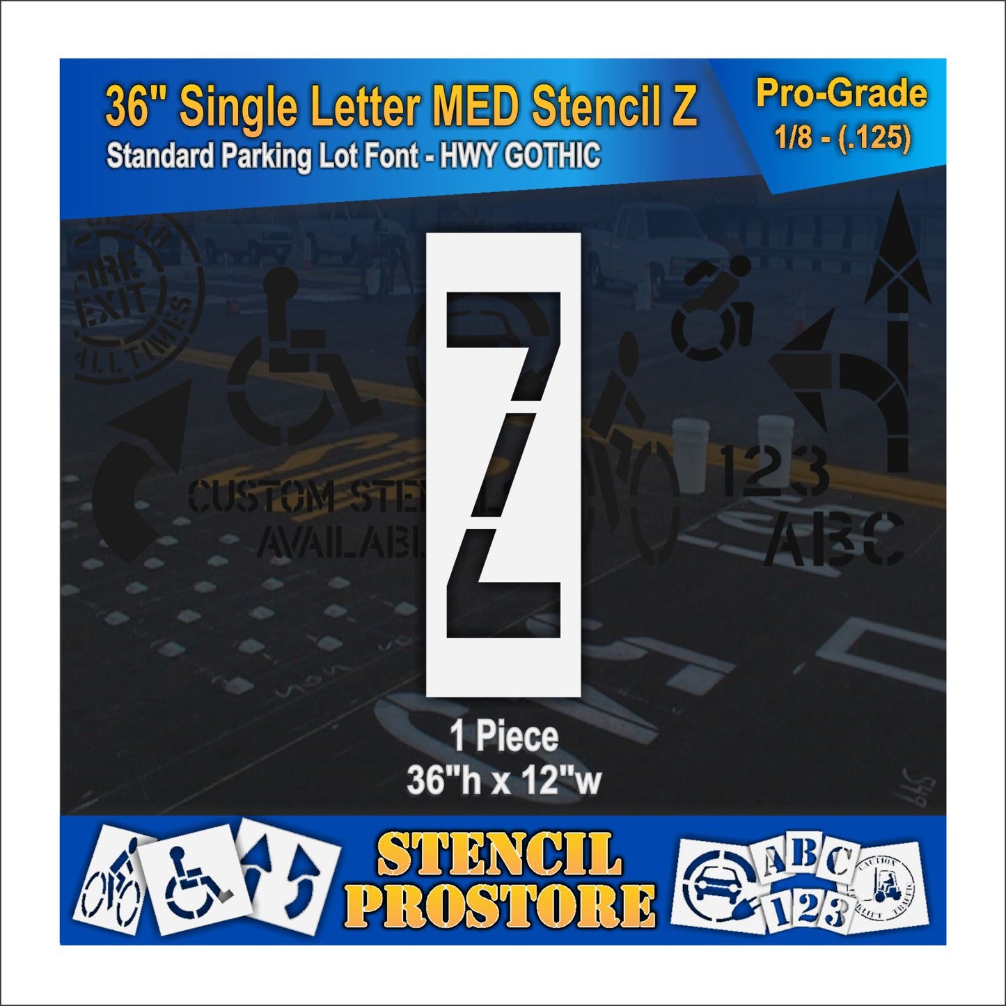 36" Medium Alphabet Kit Stencil