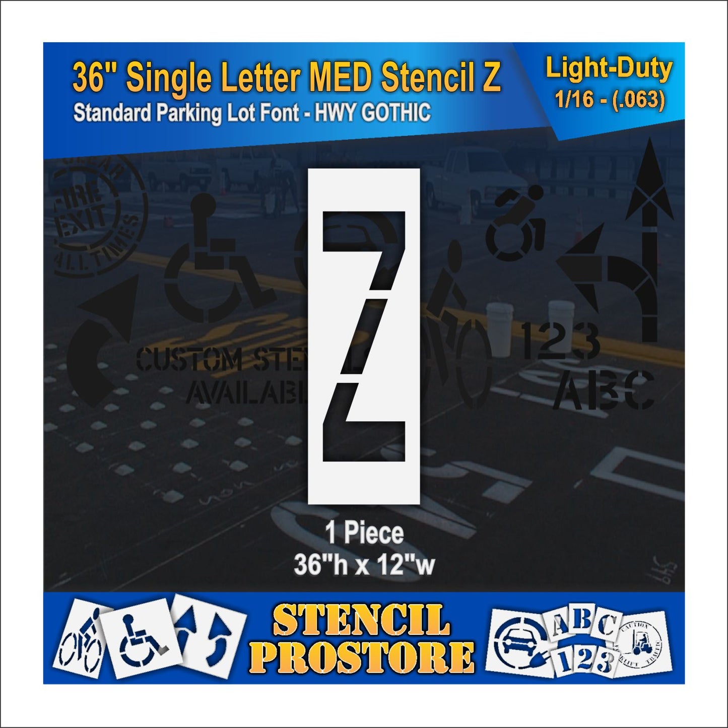 36" Medium Alphabet Kit Stencil