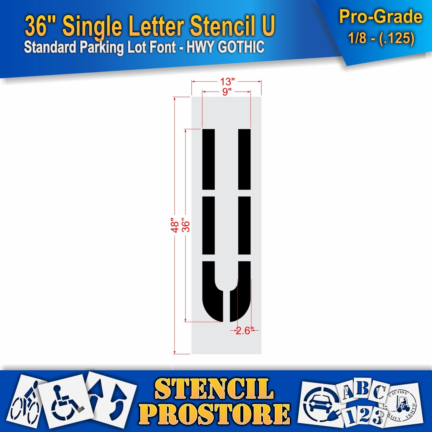 36" Alphabet Kit Stencil