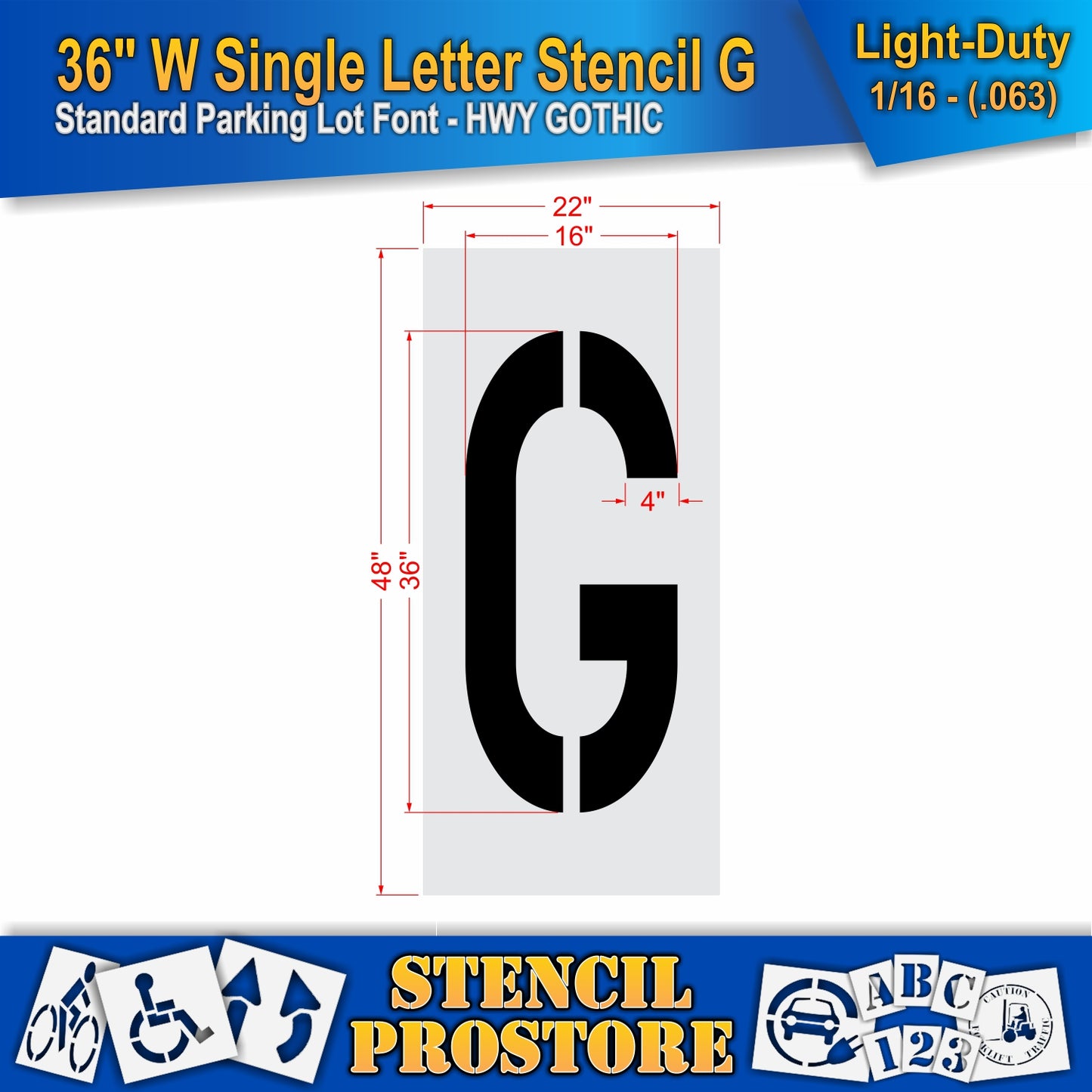 36" Wide Alphabet Kit Stencil