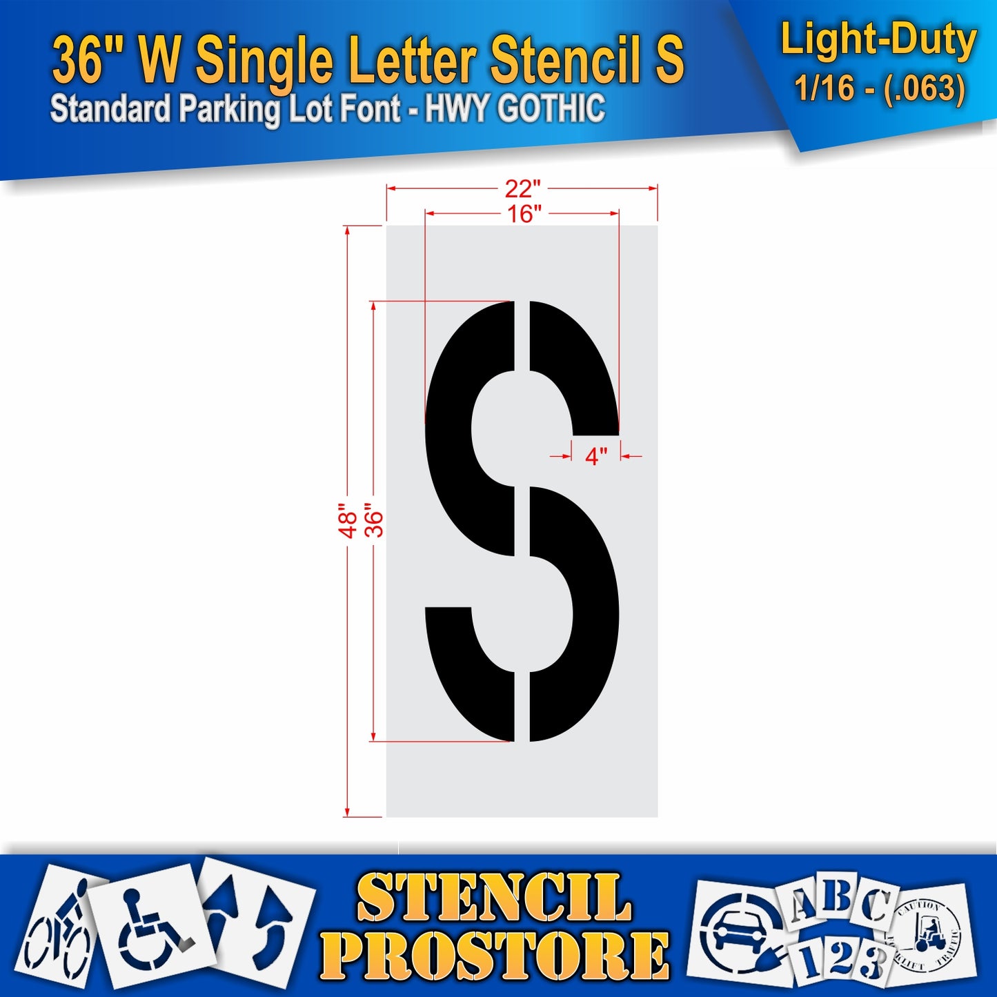 36" Wide Alphabet Kit Stencil