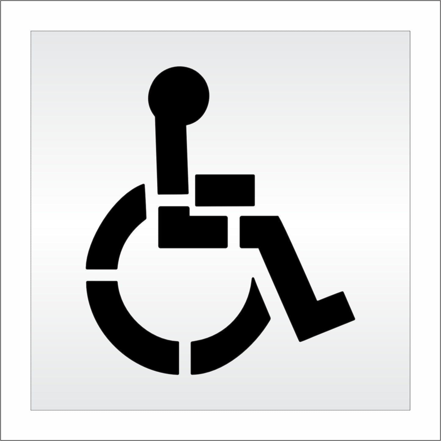 39 Inch Handicap Pavement Stencil – ADA-Compliant Stencil for Parking Lots
