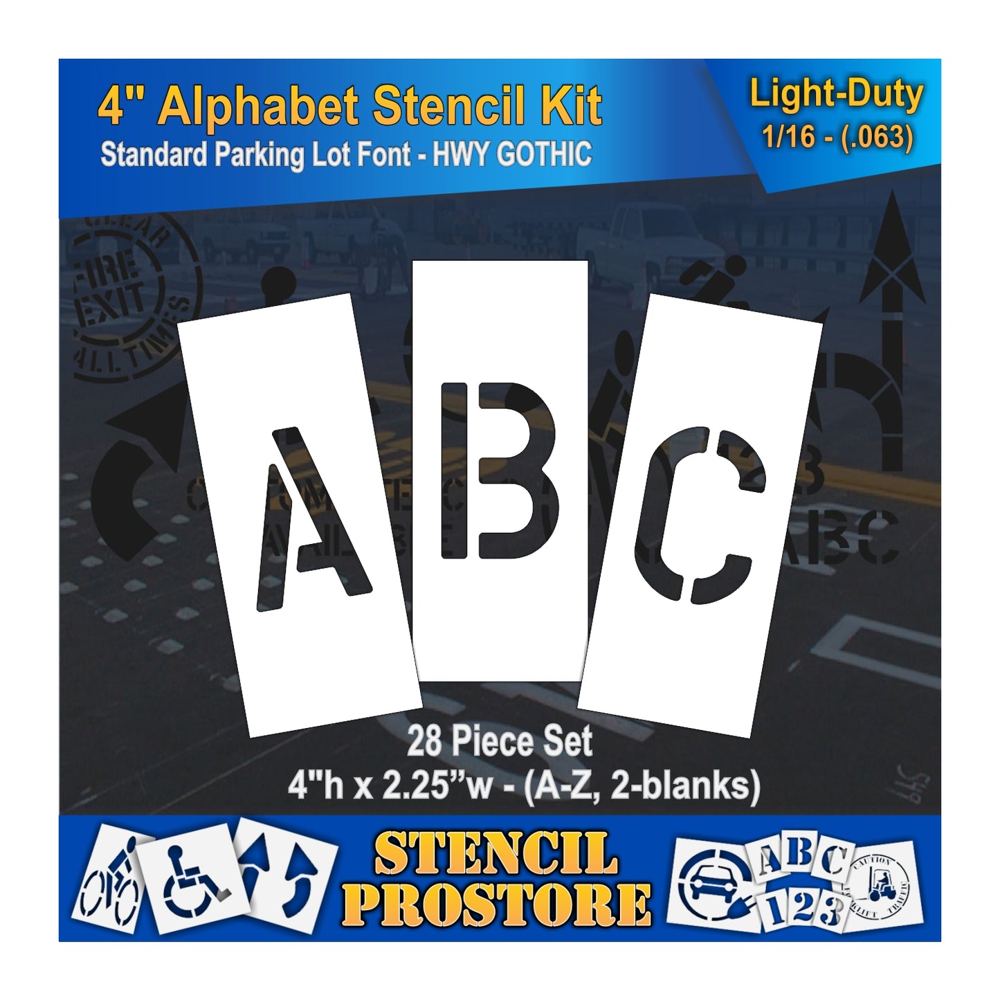 4" Alphabet Kit Stencil