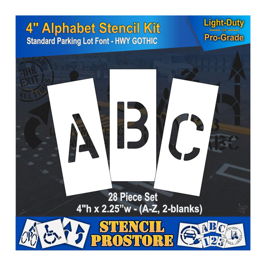 4" Alphabet Kit Stencil