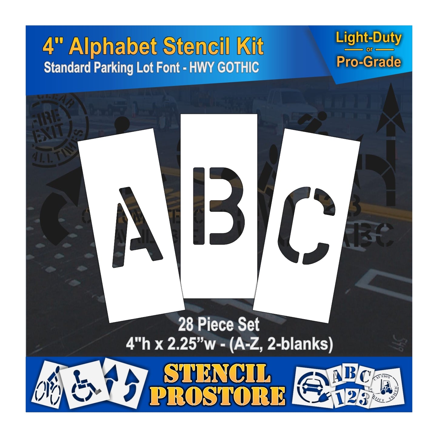 4" Alphabet Kit Stencil