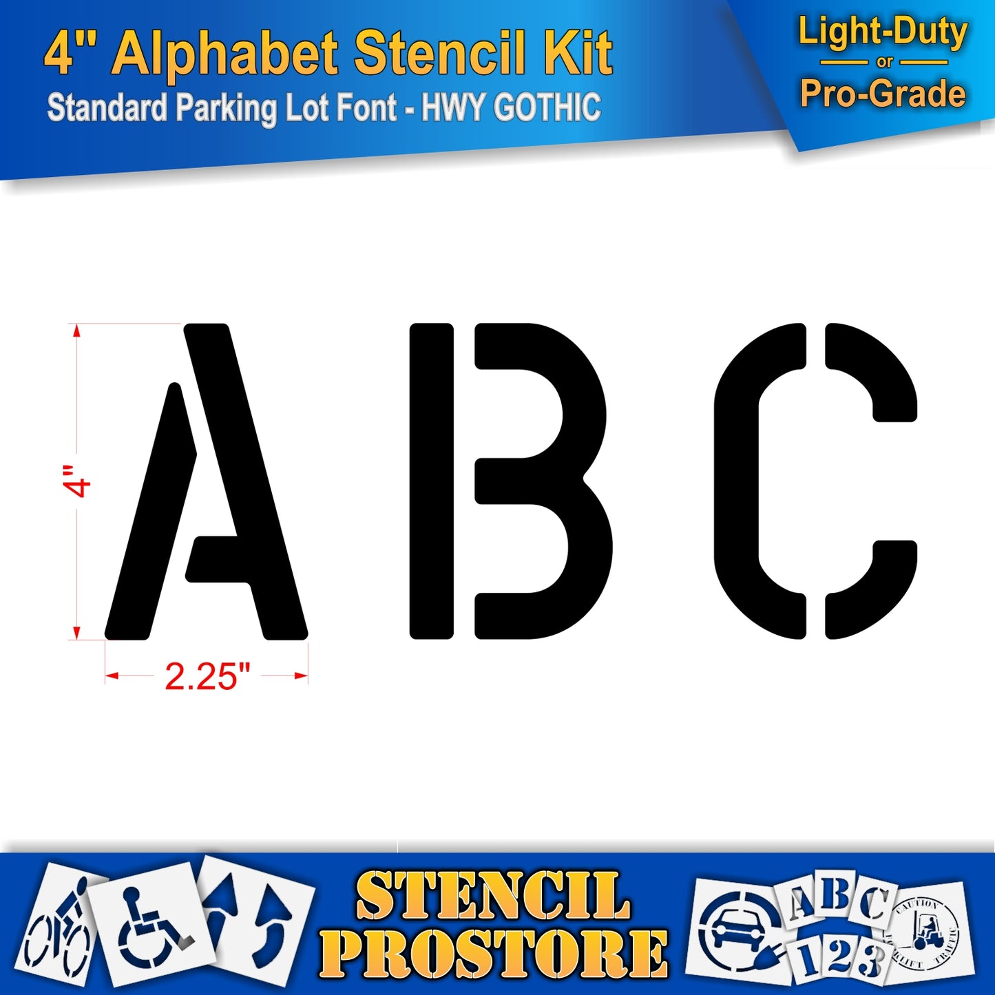 4" Alphabet Kit Stencil