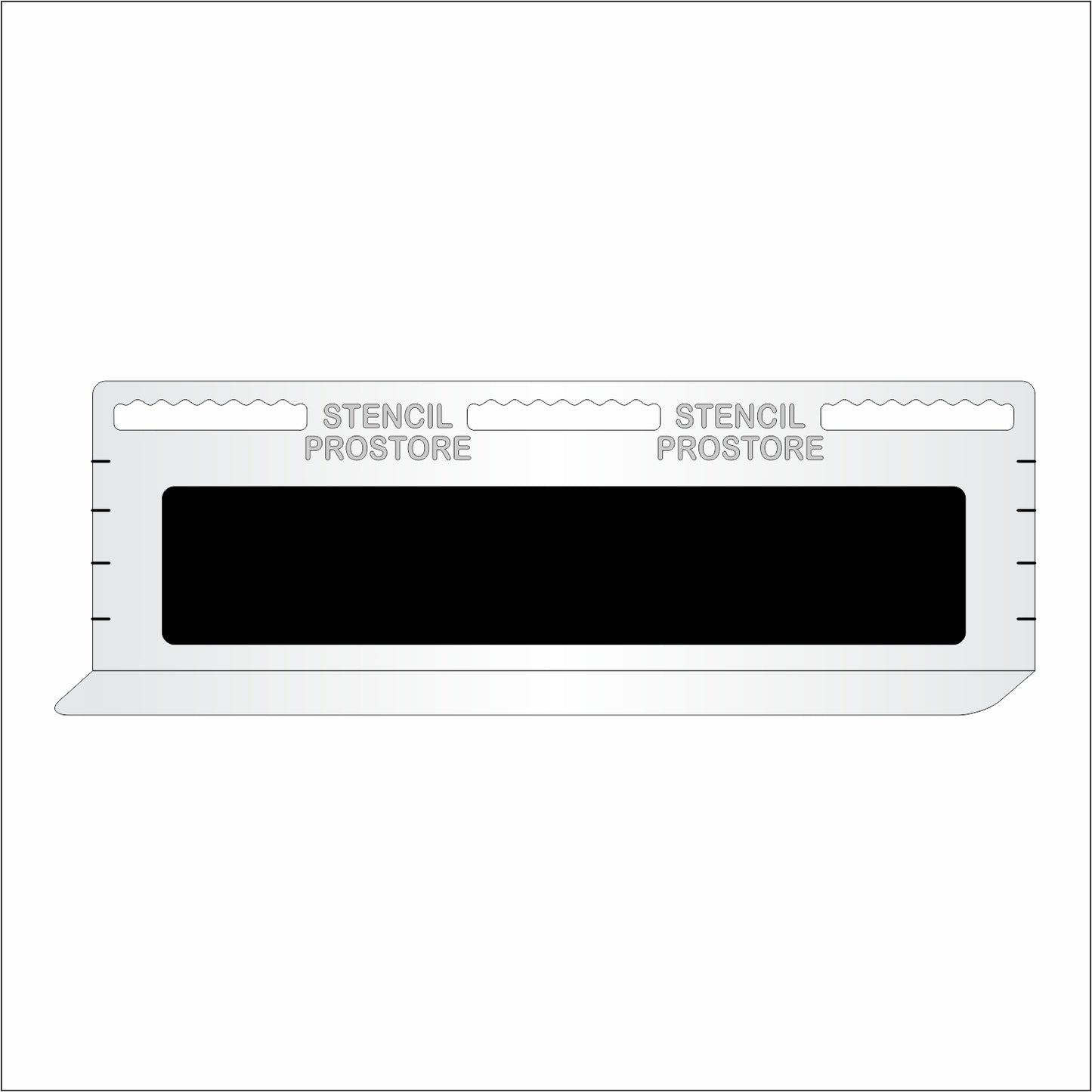 4 Inch BACKGROUND PIECE for Curb Pro Stencil – for Parking Lot and Area Labeling Stencil