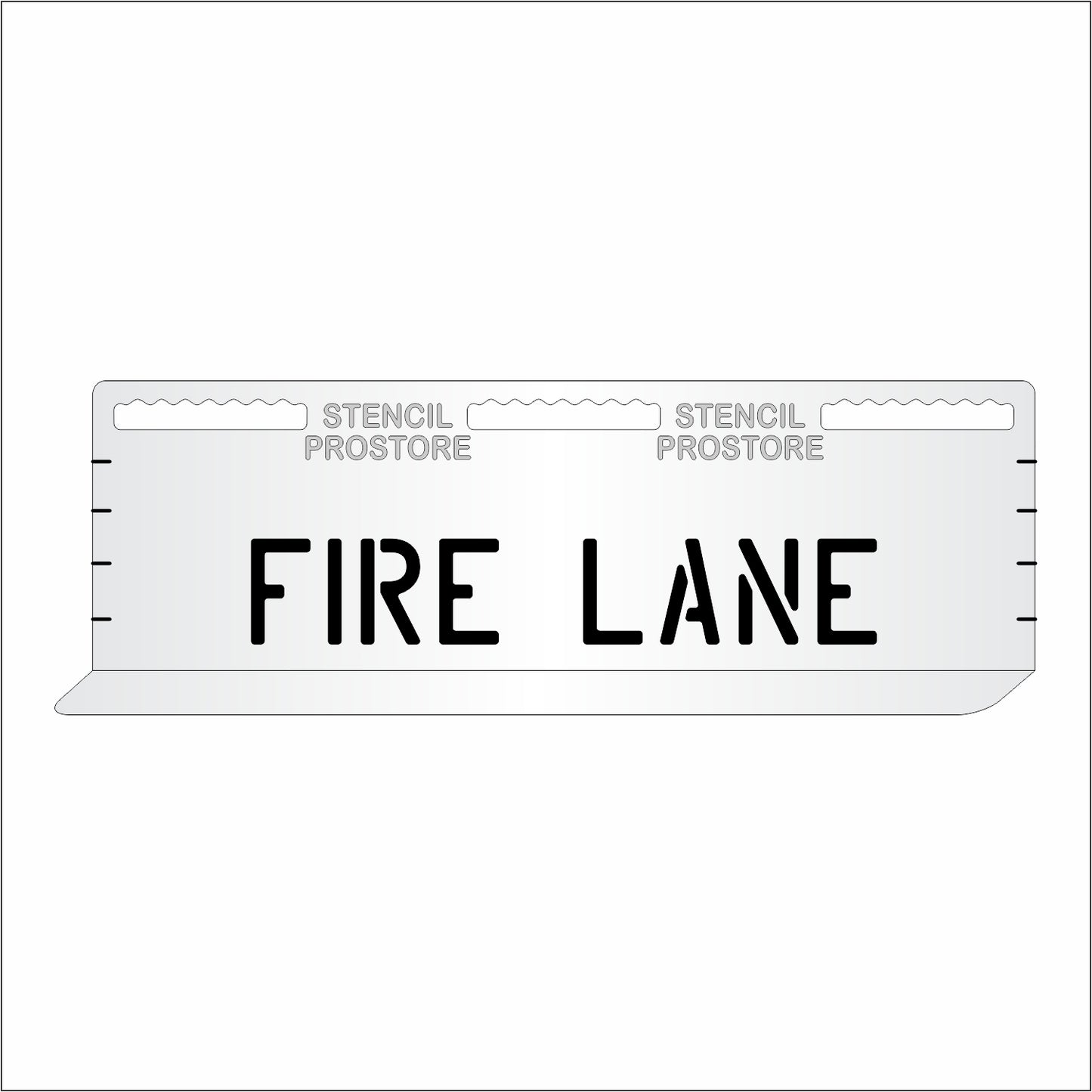 4 Inch FIRE LANE Wording Curb Pro Stencil – for Parking Lot and Area Labeling Stencil