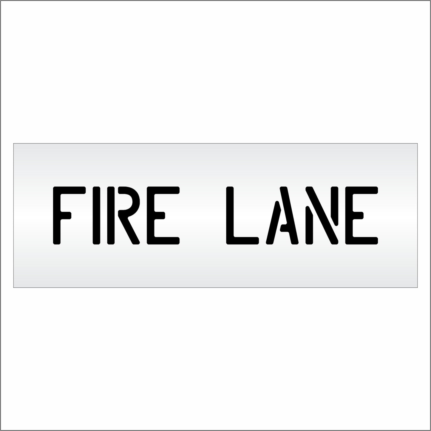 4 Inch FIRE LANE Wording Stencil – for Parking Lot and Area Labeling Stencil