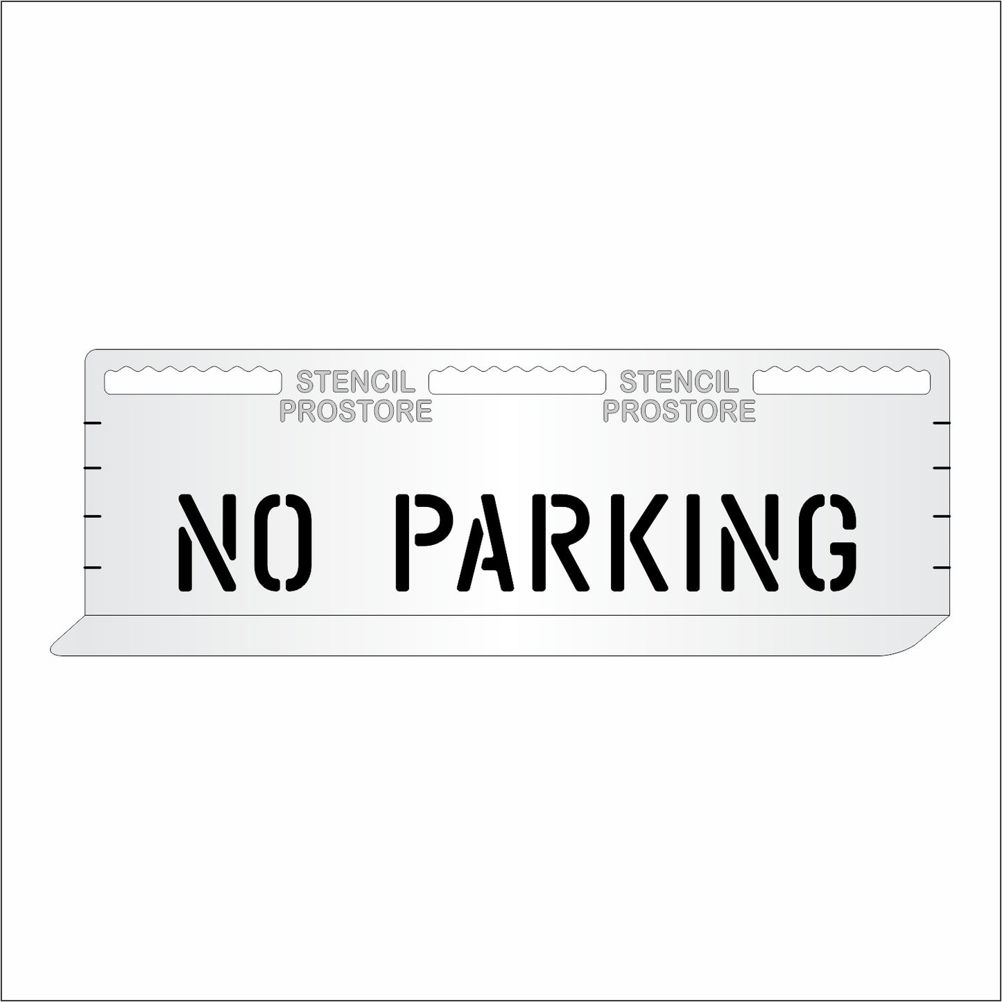 4 Inch NO PARKING Wording Curb Pro Stencil – for Parking Lot and Area Labeling Stencil