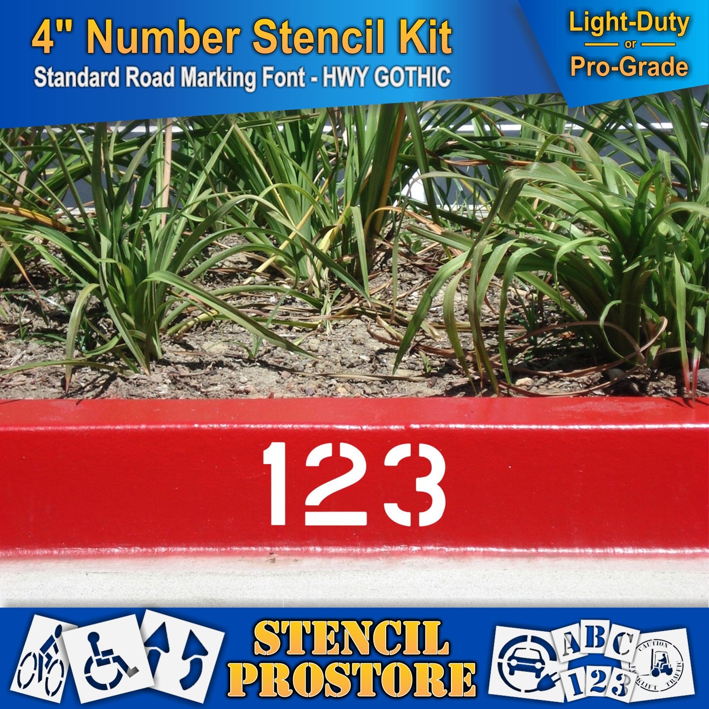 4" Number Kit Stencil