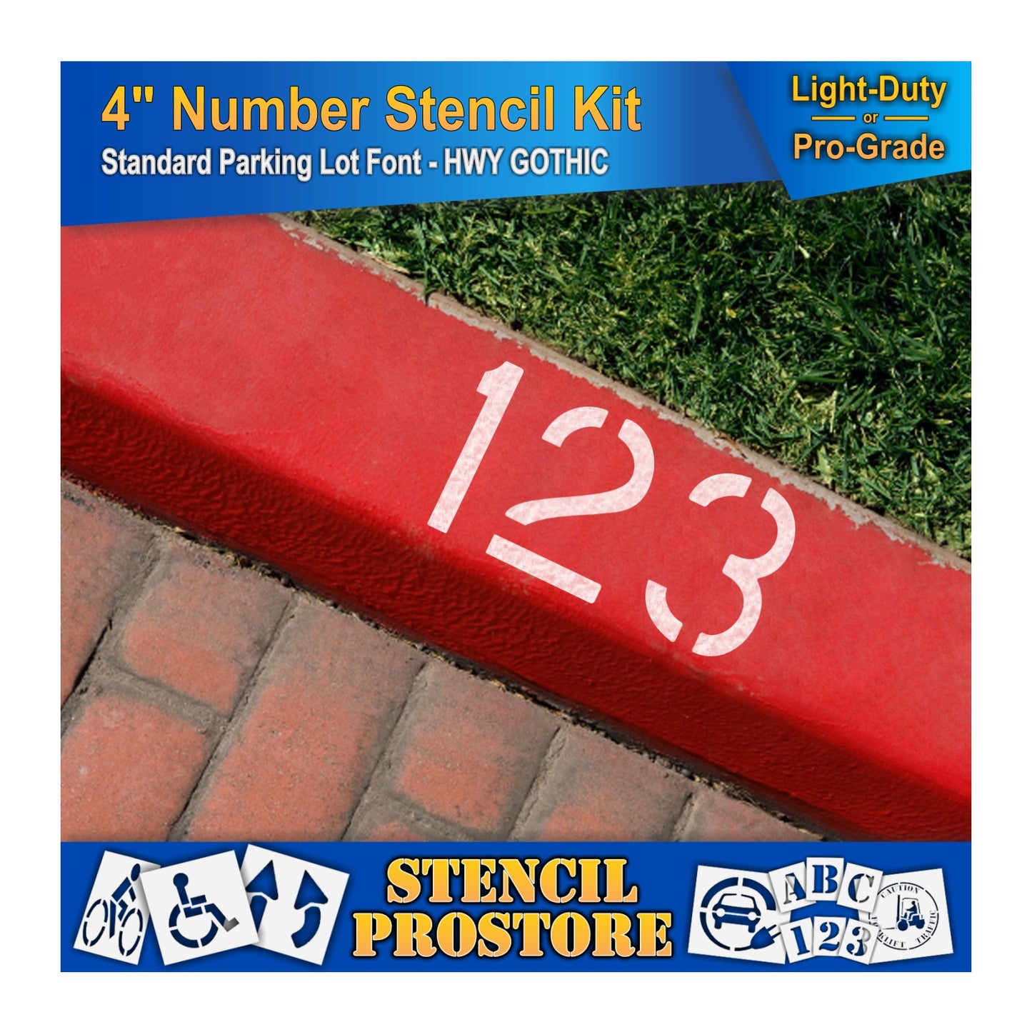 4" Number Kit Stencil