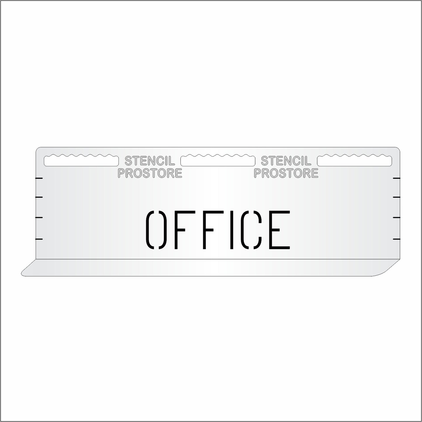4 Inch OFFICE Wording Curb Pro Stencil – for Parking Lot and Area Labeling Stencil