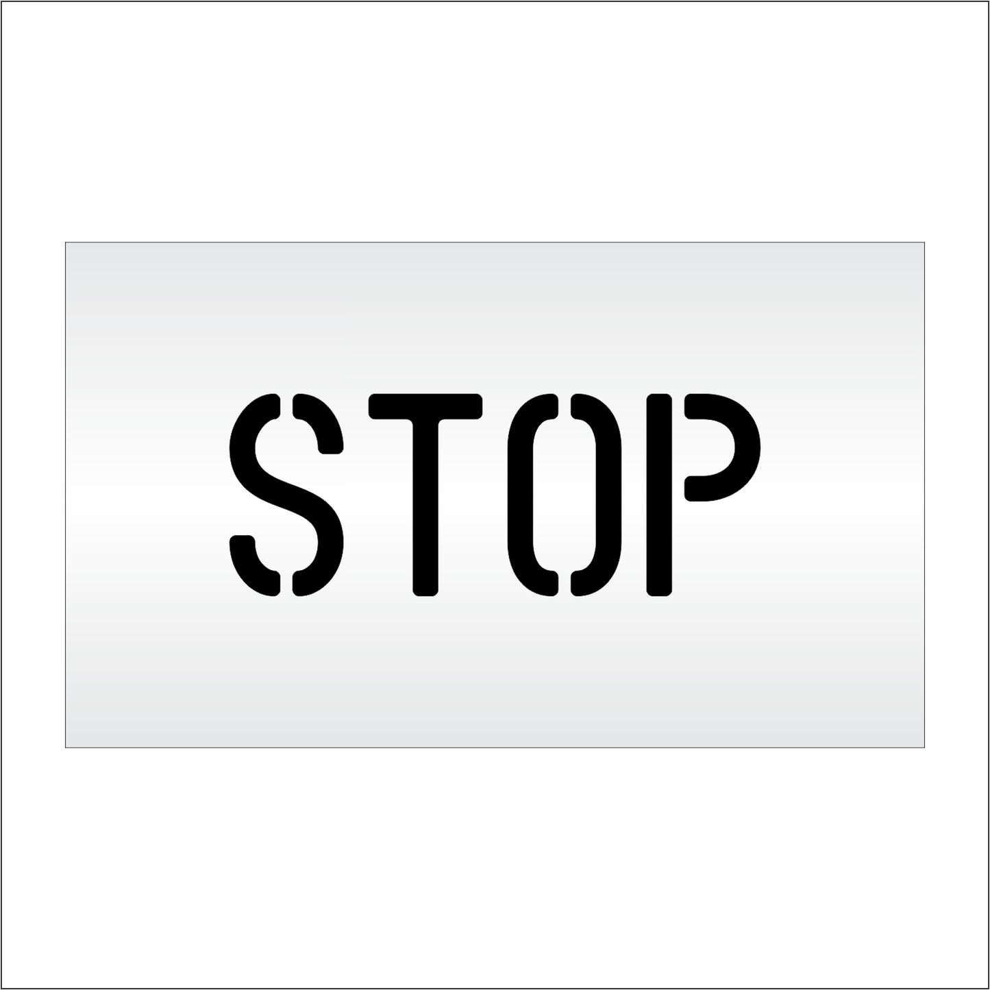 4 Inch STOP Wording Stencil – for Parking Lot and Area Labeling Stencil