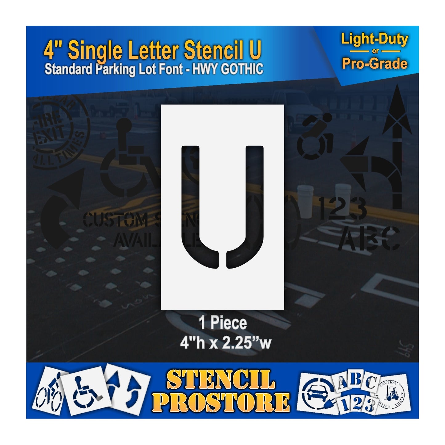 4" Alphabet Kit Stencil