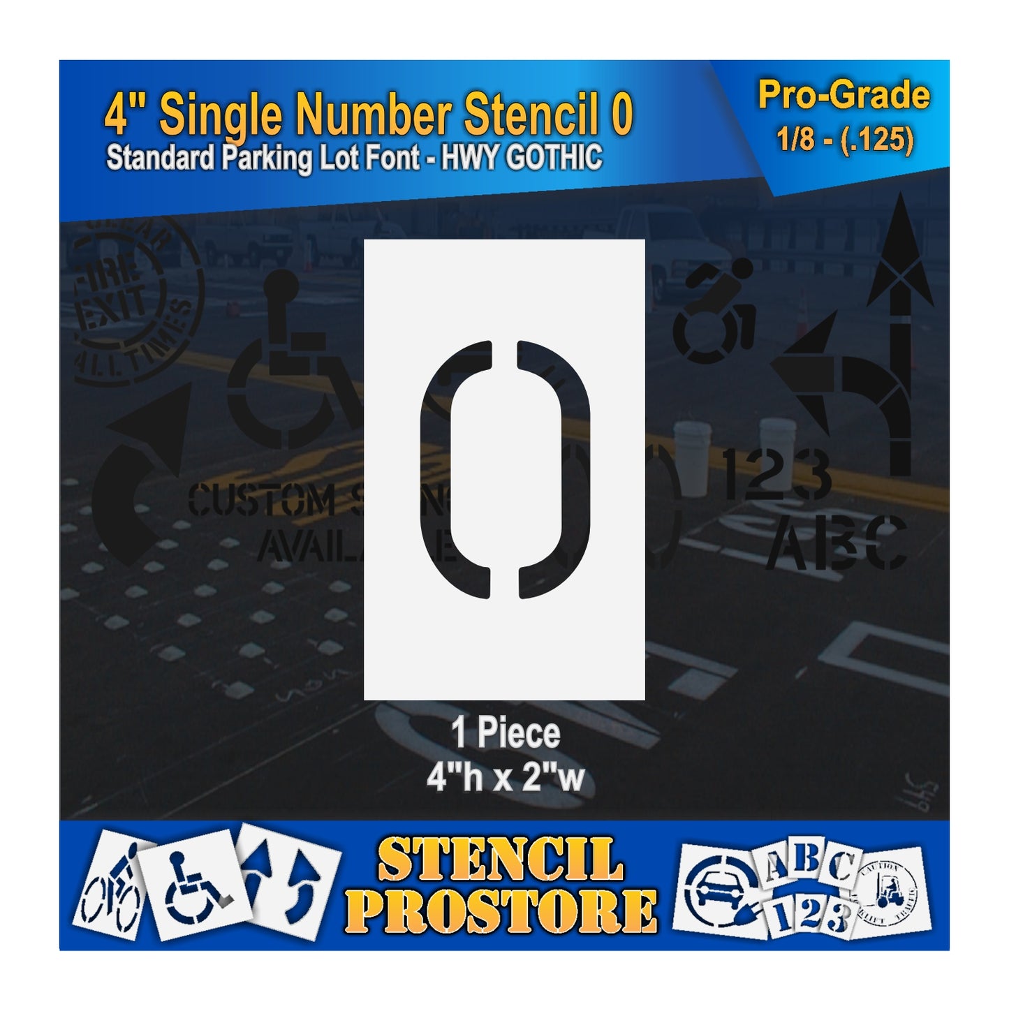 4" Number Kit Stencil