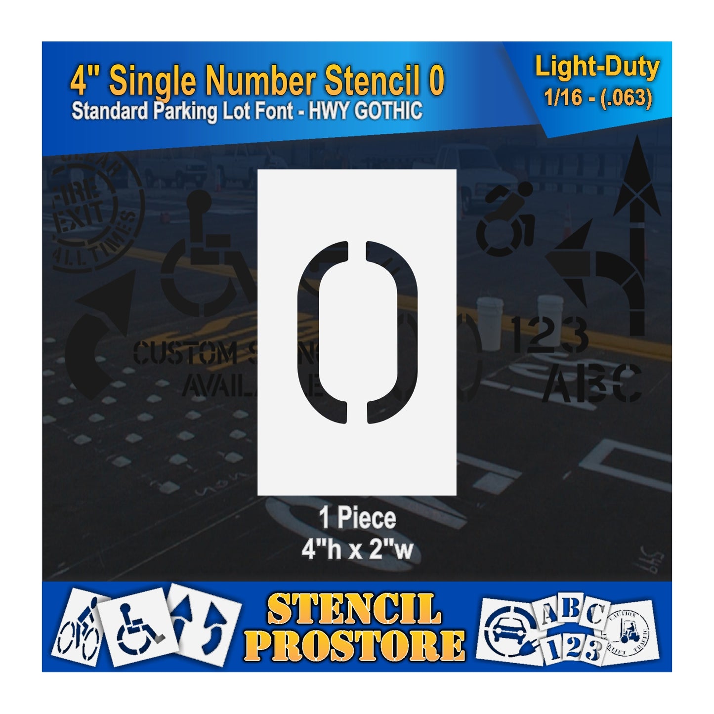 4" Number Kit Stencil