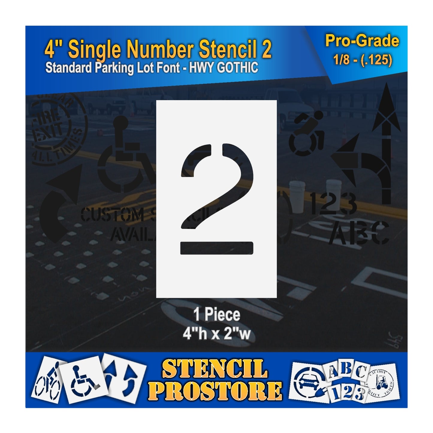 4" Number Kit Stencil